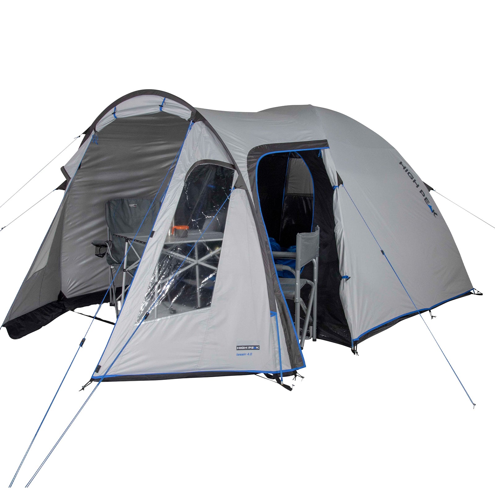Tente dôme HIGH PEAK Tessin 5 personnes, tente de camping igloo, tente familiale, vestibule