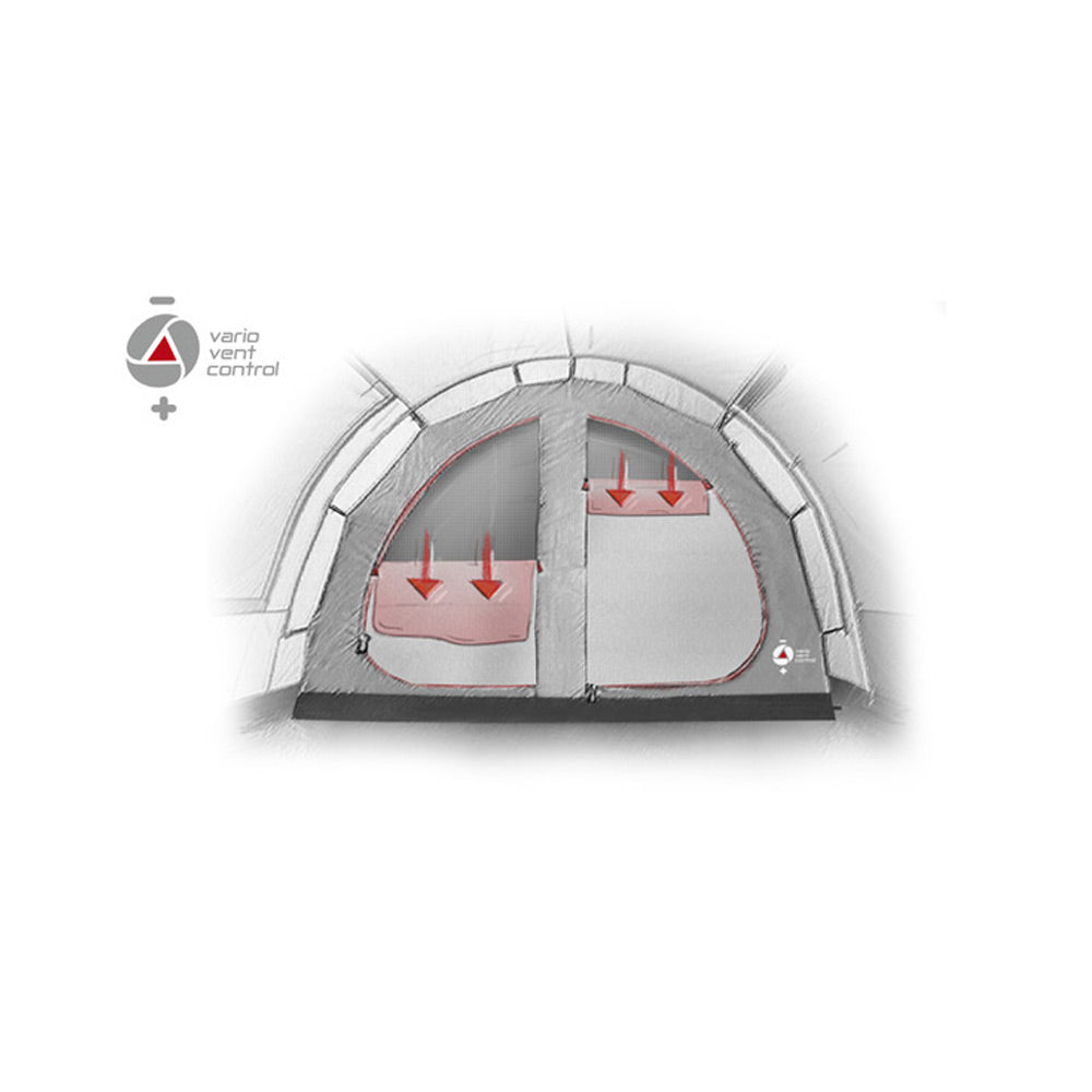 HIGH PEAK Tunnelzelt Ancona 4 Personen Camping Gruppen Zelt Familienzelt Vorraum