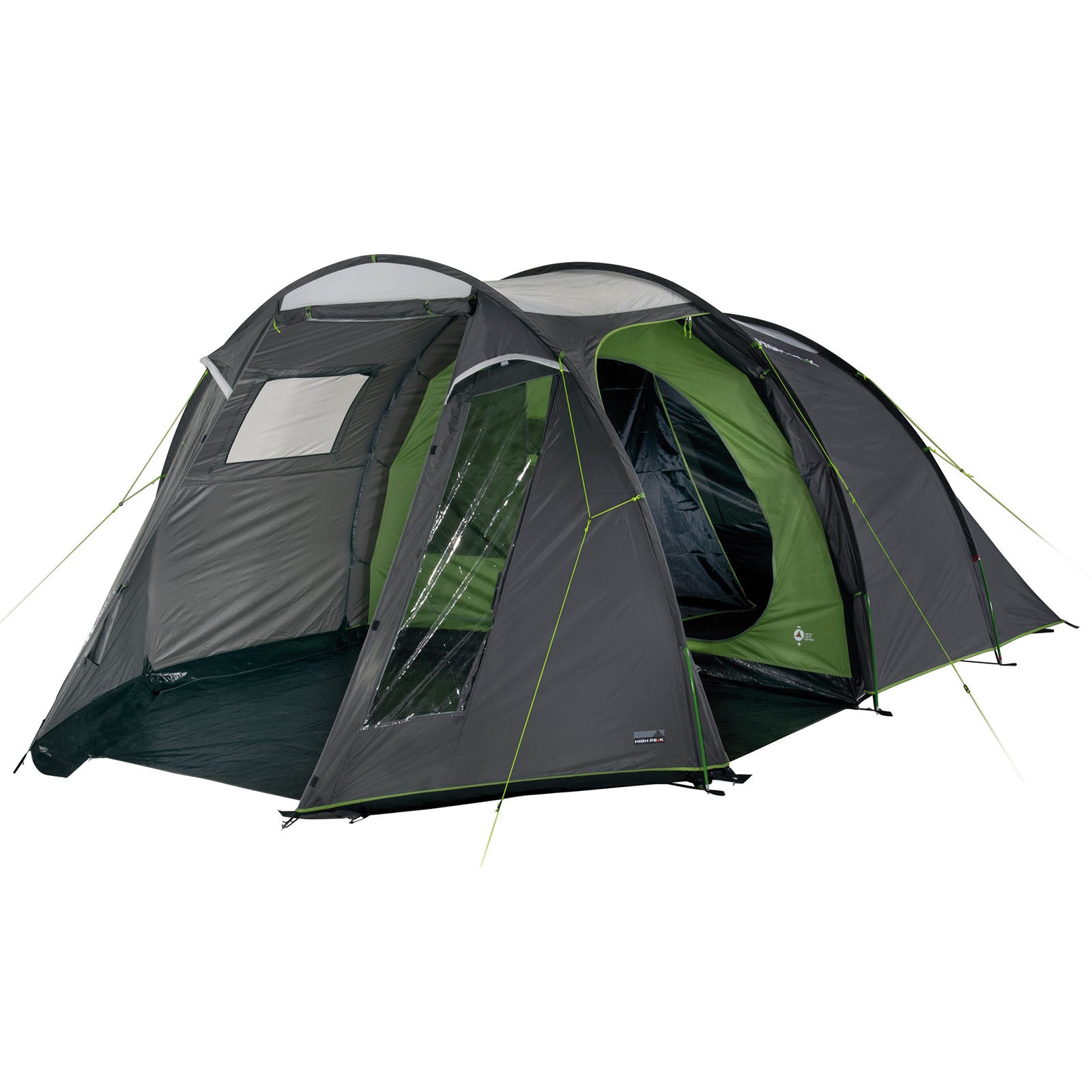HIGH PEAK Tunnelzelt Ancona 5 Personen Camping Gruppen Zelt Familienze