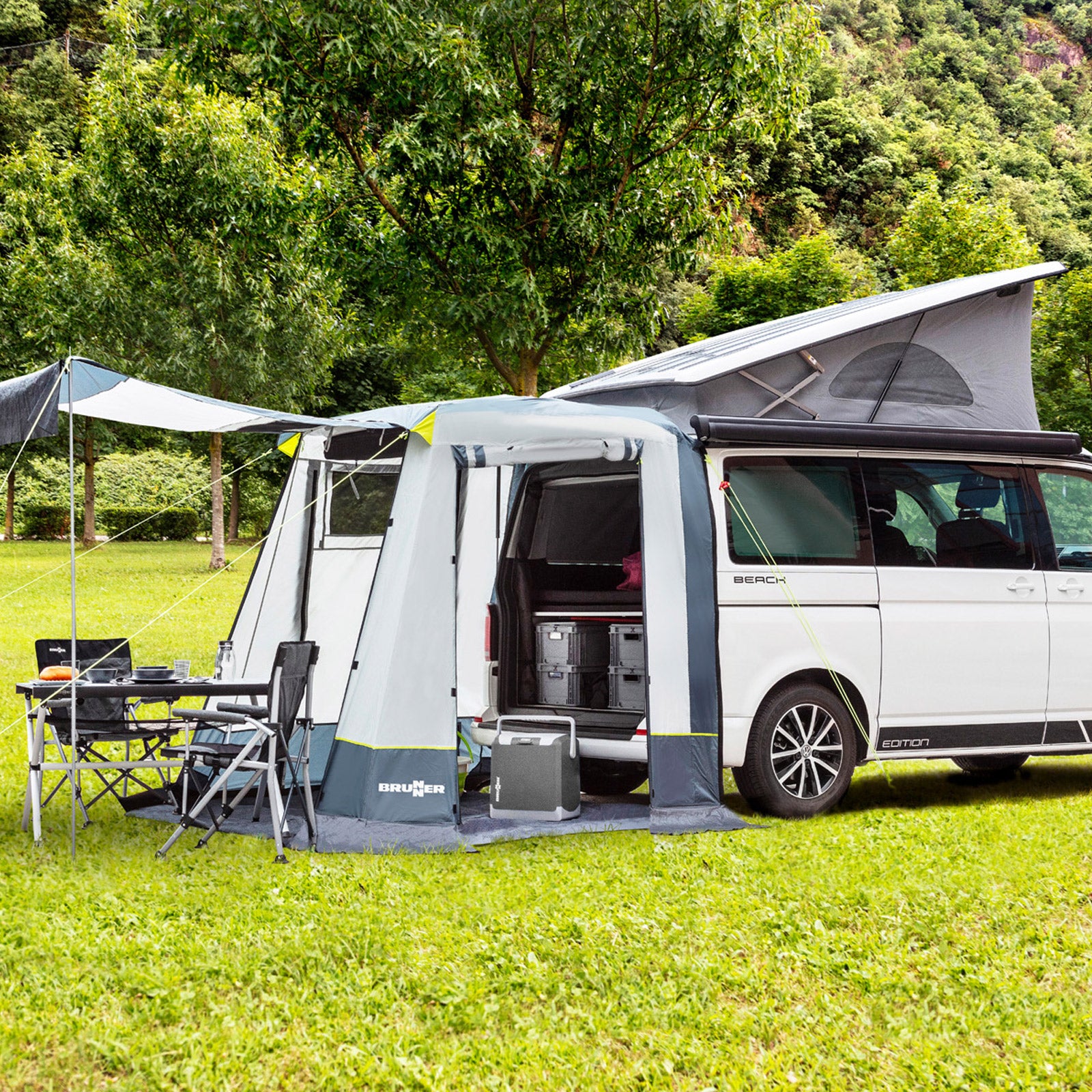 BRUNNER Buszelt Comet - Heckzelt VW T5-T6 Bus Vor Zelt SUV Van Camping 3000 mm