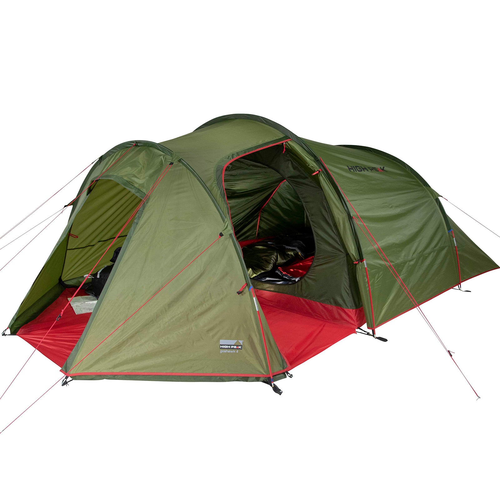 HIGH PEAK tunnel tent Goshawk 4 people camping group family tent vestibule