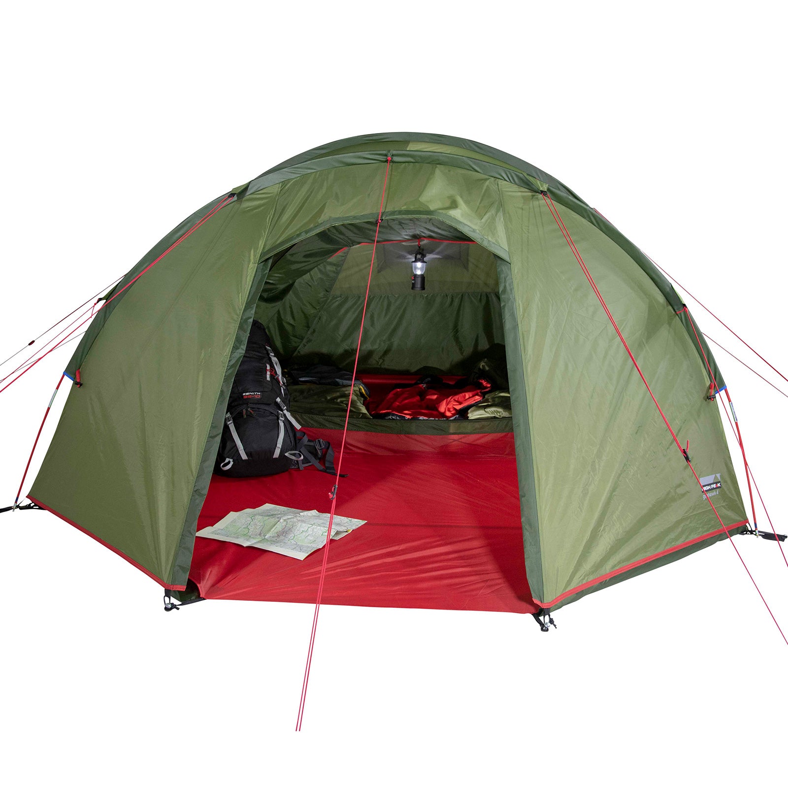 HIGH PEAK tunnel tent Goshawk 4 people camping group family tent vestibule