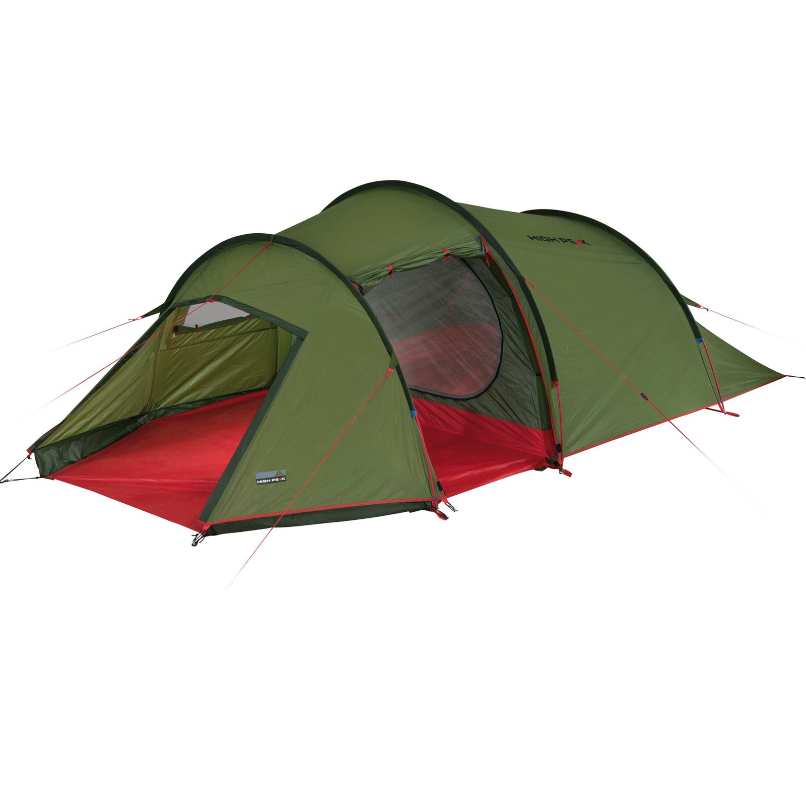 HIGH PEAK Trekkingzelt Falcon 4 Personen Tunnel Zelt Camping Vorraum Leicht