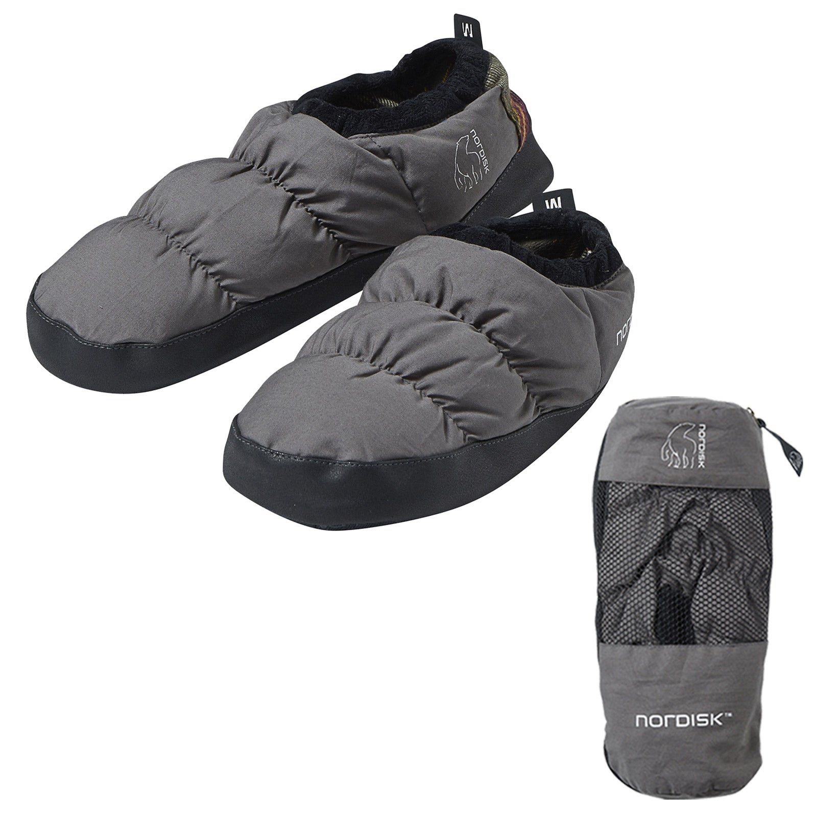 NORDISK Daunenschuhe -Daunen Pantoffeln Puschen Hausschuhe Hüttenschuh Bettschuh