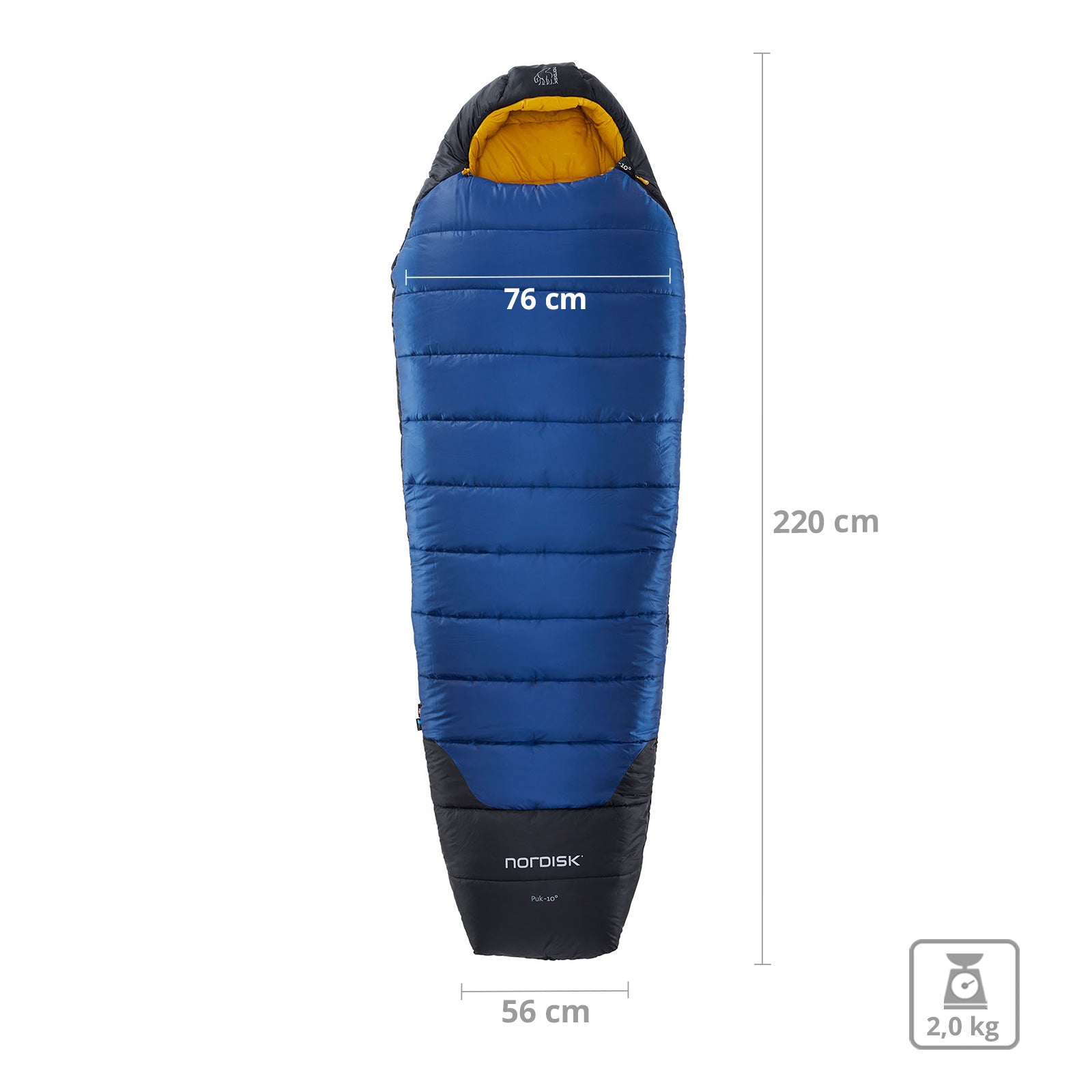NORDISK Mummy Sleeping Bag Puk -10 Outdoor 3 Season Sleeping Bag XL Long -20°C