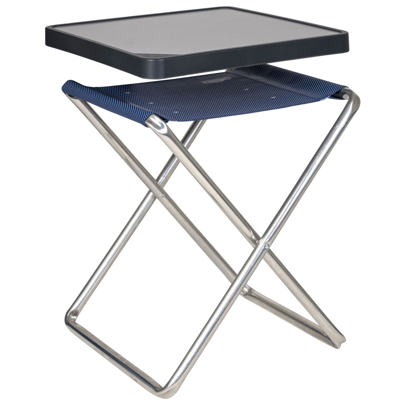 CRESPO tafelblad M 201 opvouwbare kruk met dienblad, opvouwbare zitkussen, camping