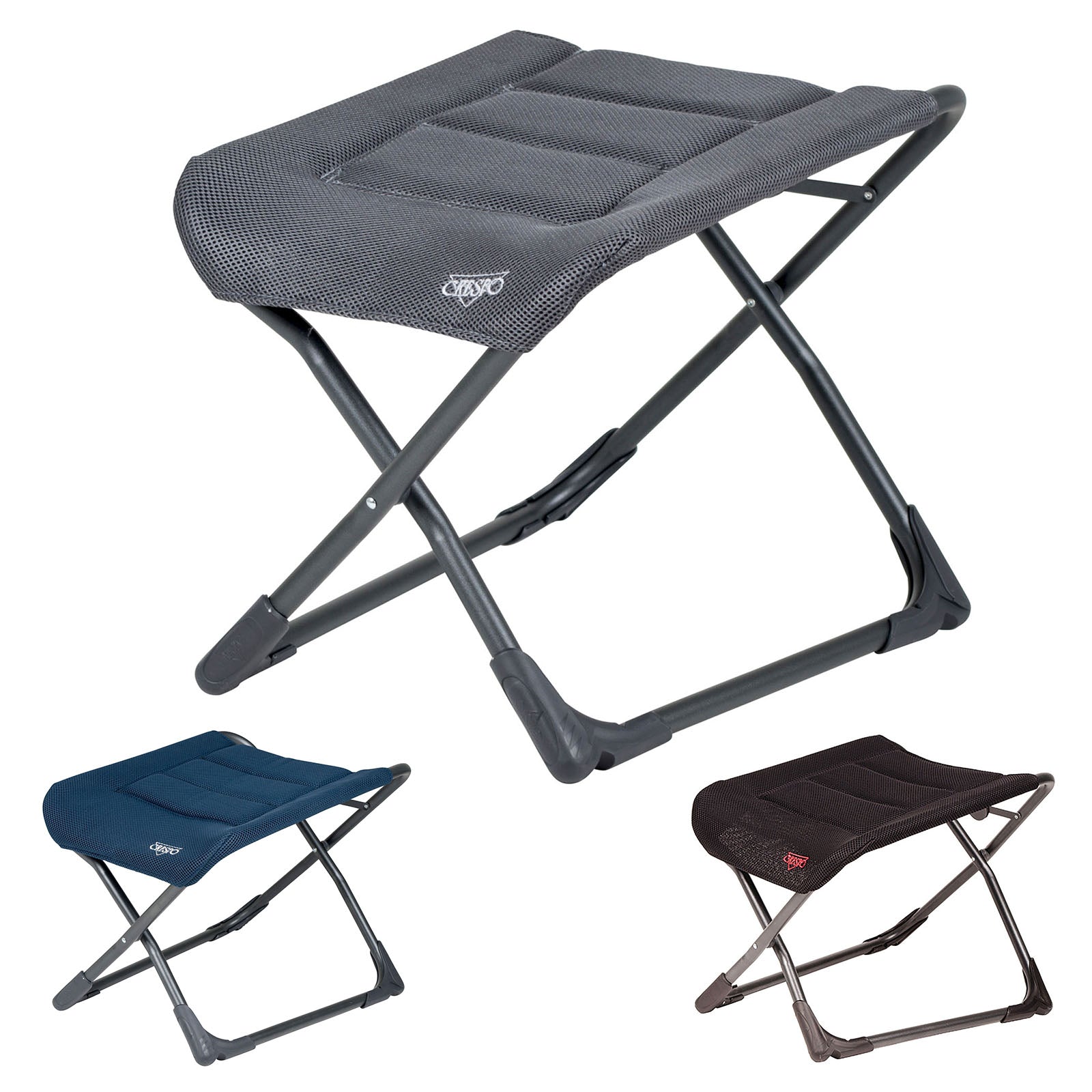 CRESPO Fußablage AP 231 Air Deluxe Camping Stuhl Klappstuhl Fuß Bank Hocker Alu