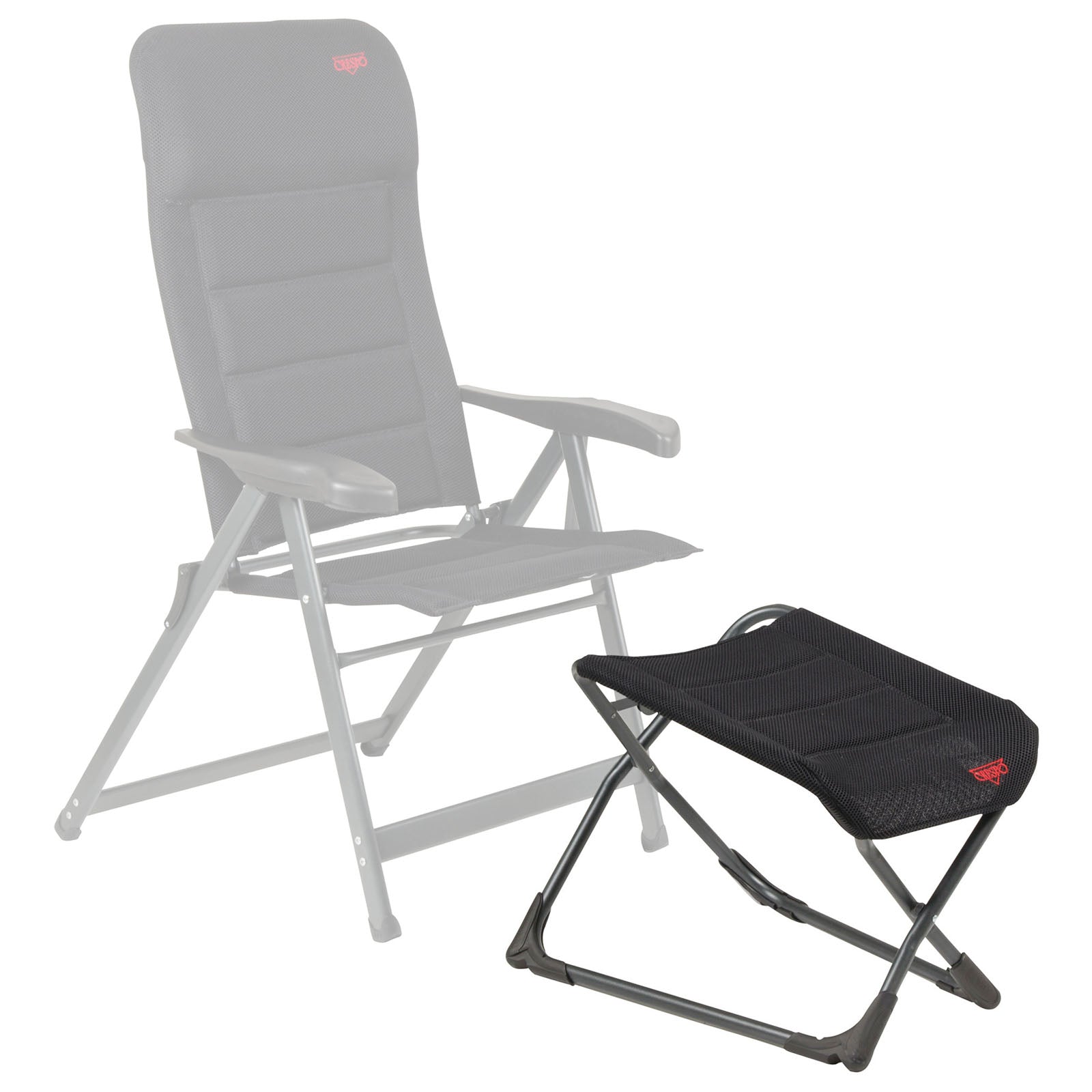 CRESPO Fußablage AP 231 Air Deluxe Camping Stuhl Klappstuhl Fuß Bank Hocker Alu
