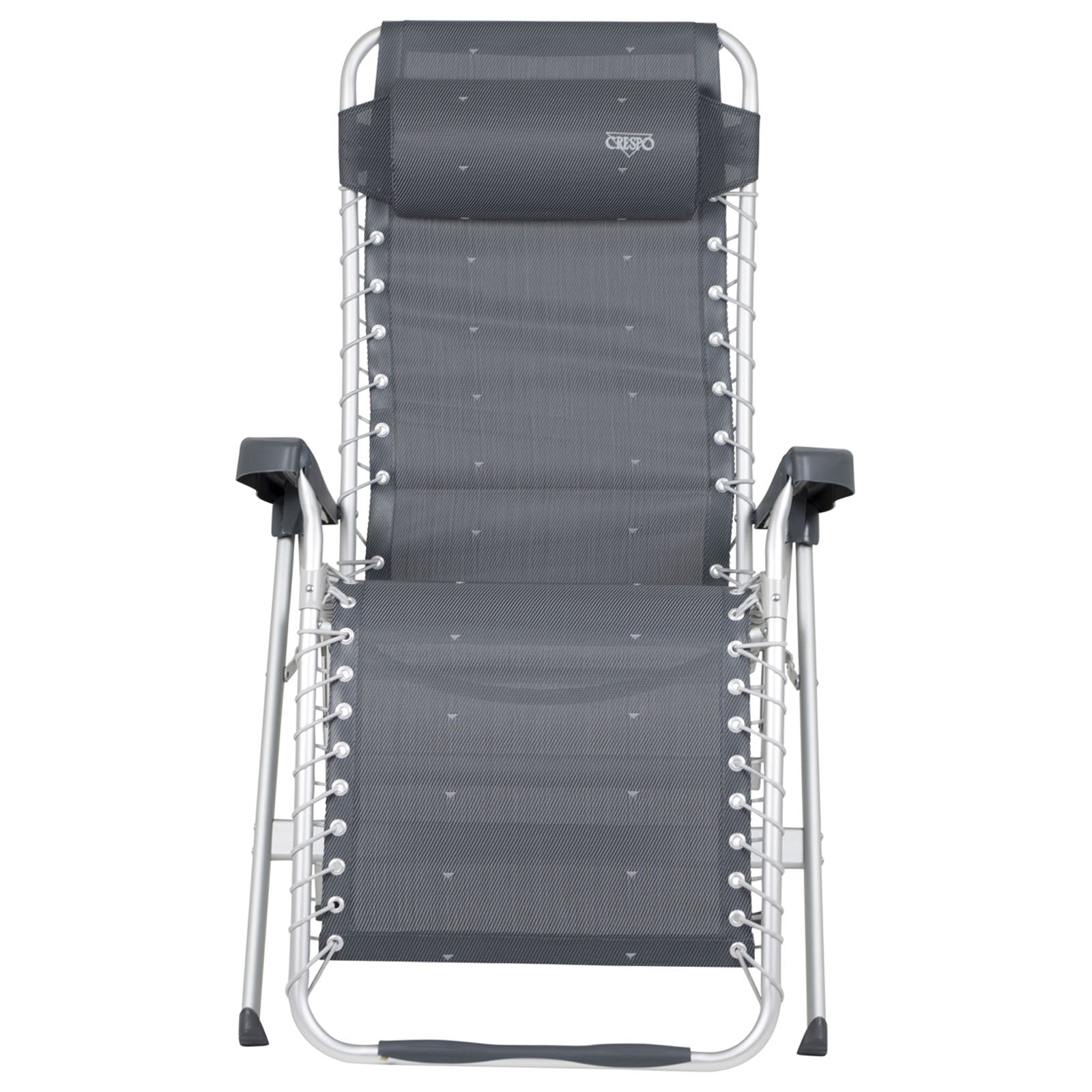 CRESPO Sun Lounger AL 232 40 Camping Garden Lounger Foldable Alu XL