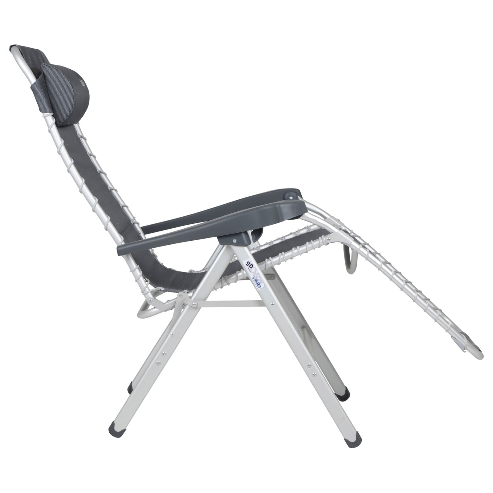 CRESPO Sun Lounger AL 232 40 Camping Garden Lounger Foldable Alu XL