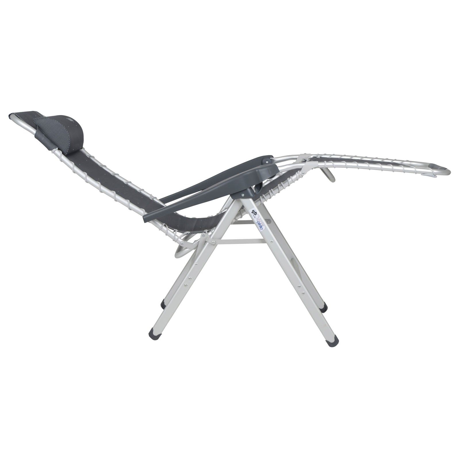 CRESPO Sun Lounger AL 232 40 Camping Garden Lounger Foldable Alu XL