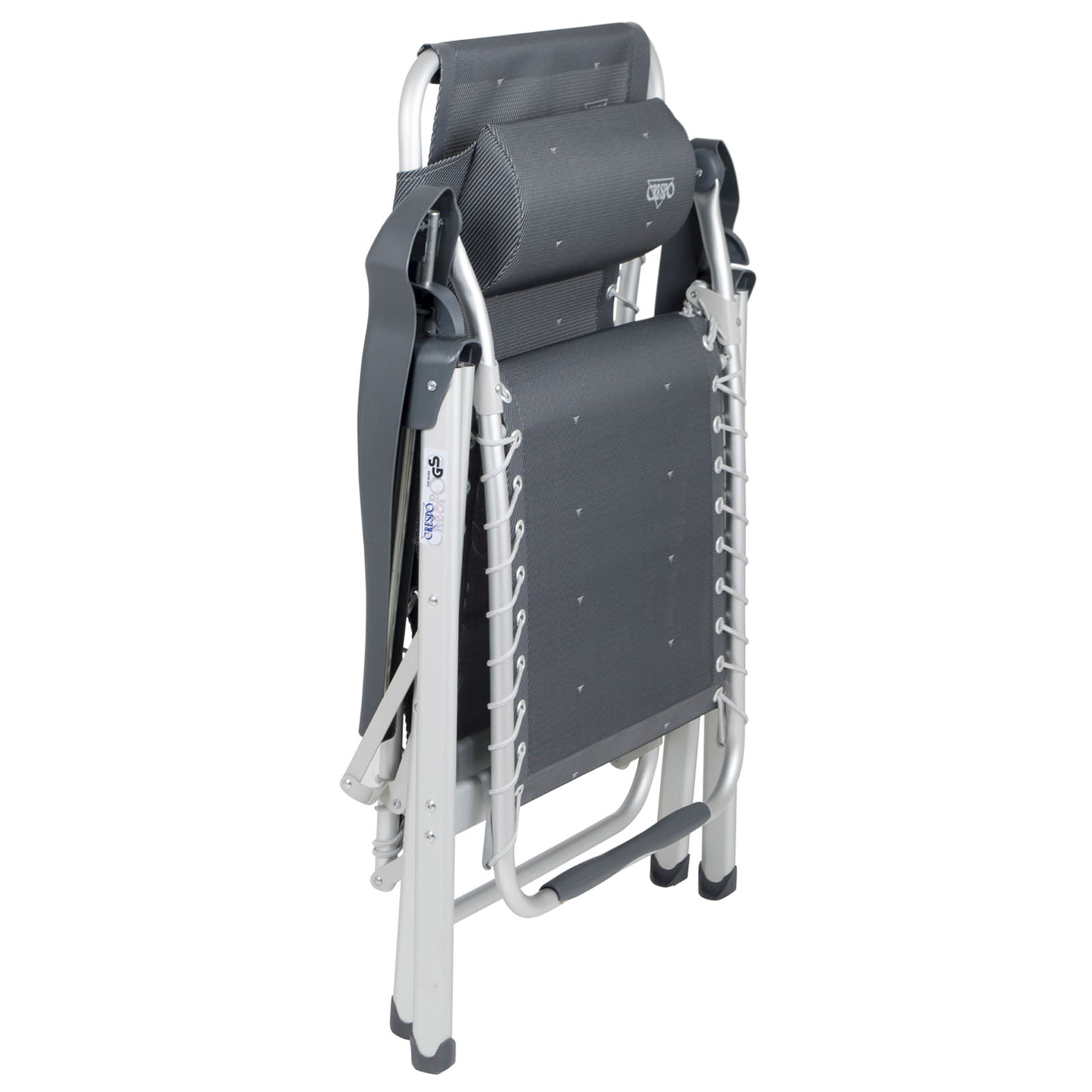 CRESPO Sun Lounger AL 232 40 Camping Garden Lounger Foldable Alu XL
