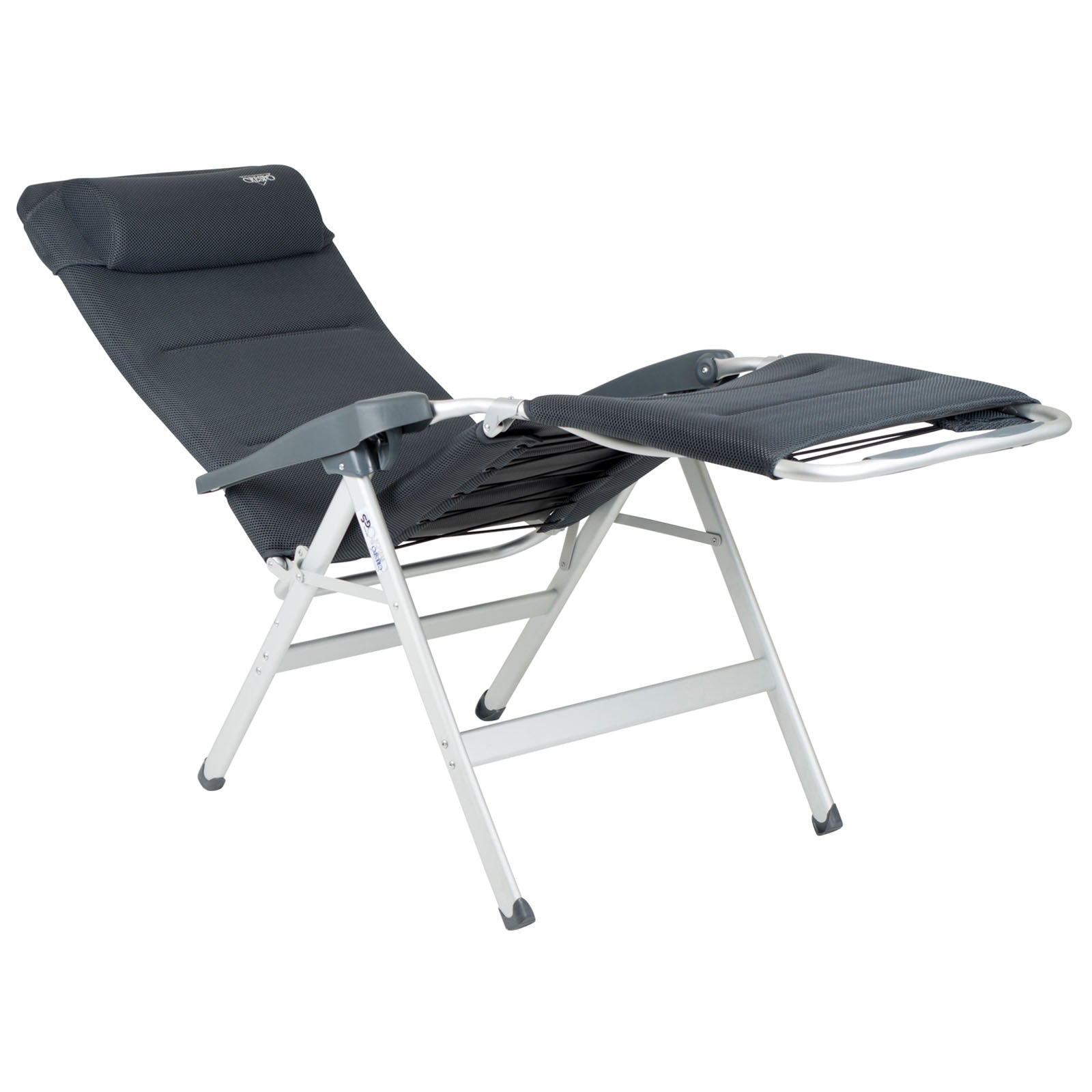 Chaise de camping CRESPO AA 234 Air Elite Chaise longue de jardin pliante en aluminium 130 kg