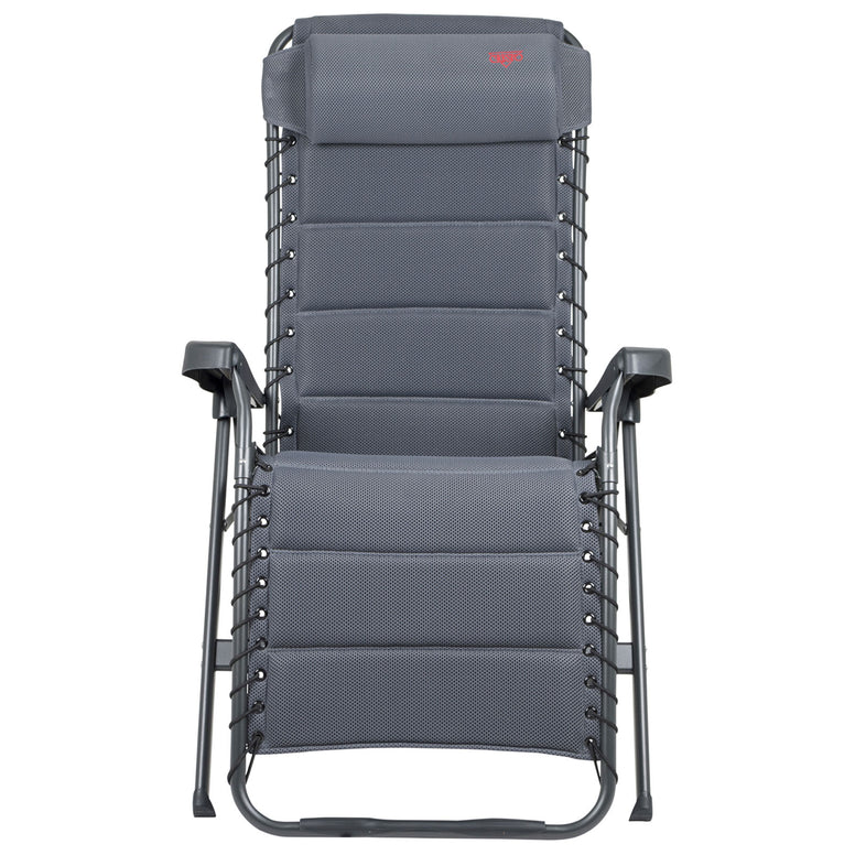Chaise longue de jardin de camping CRESPO AP232 Air Deluxe pliable en aluminium