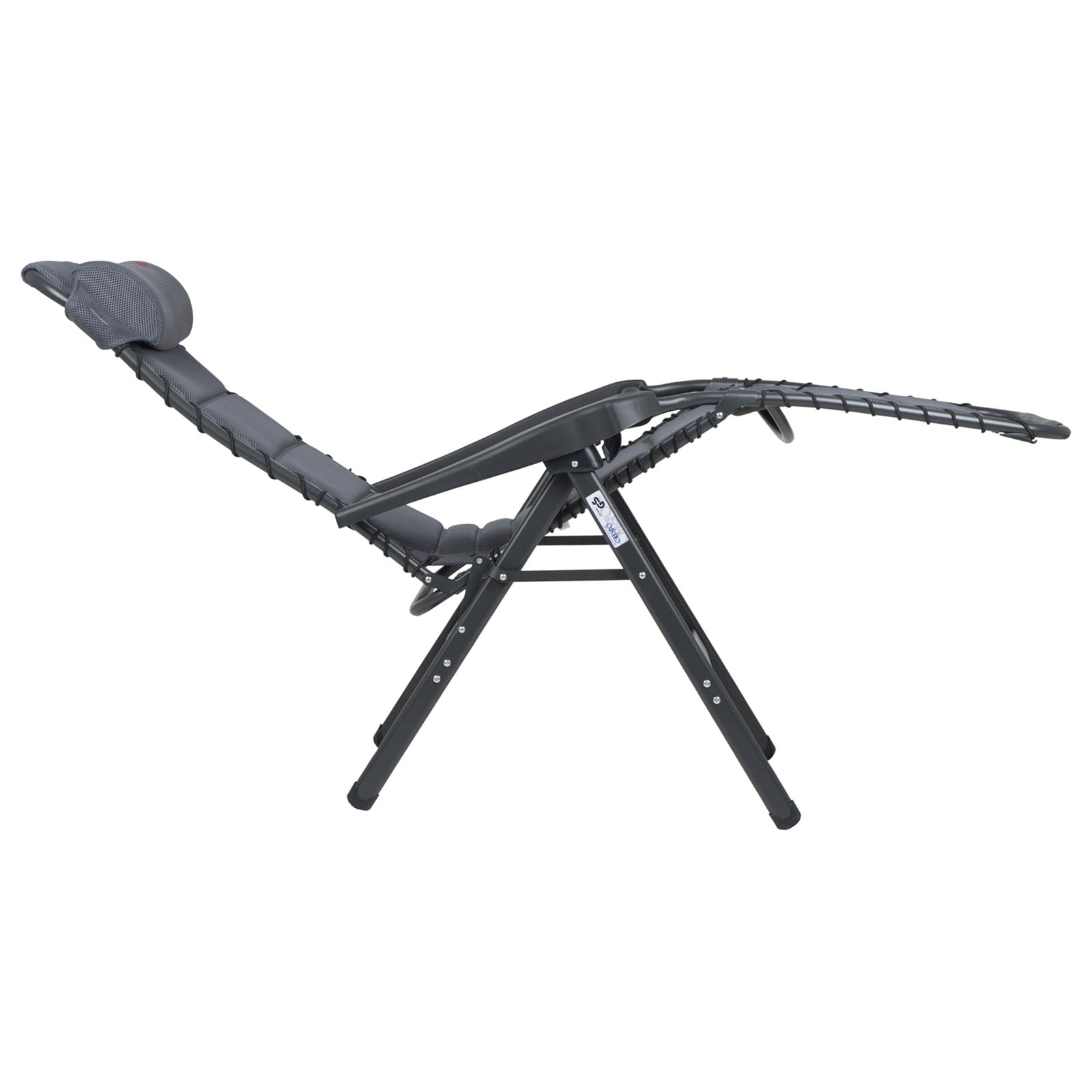 CRESPO Sun Lounger AP232 Air Deluxe Camping Garden Lounger Foldable Aluminium