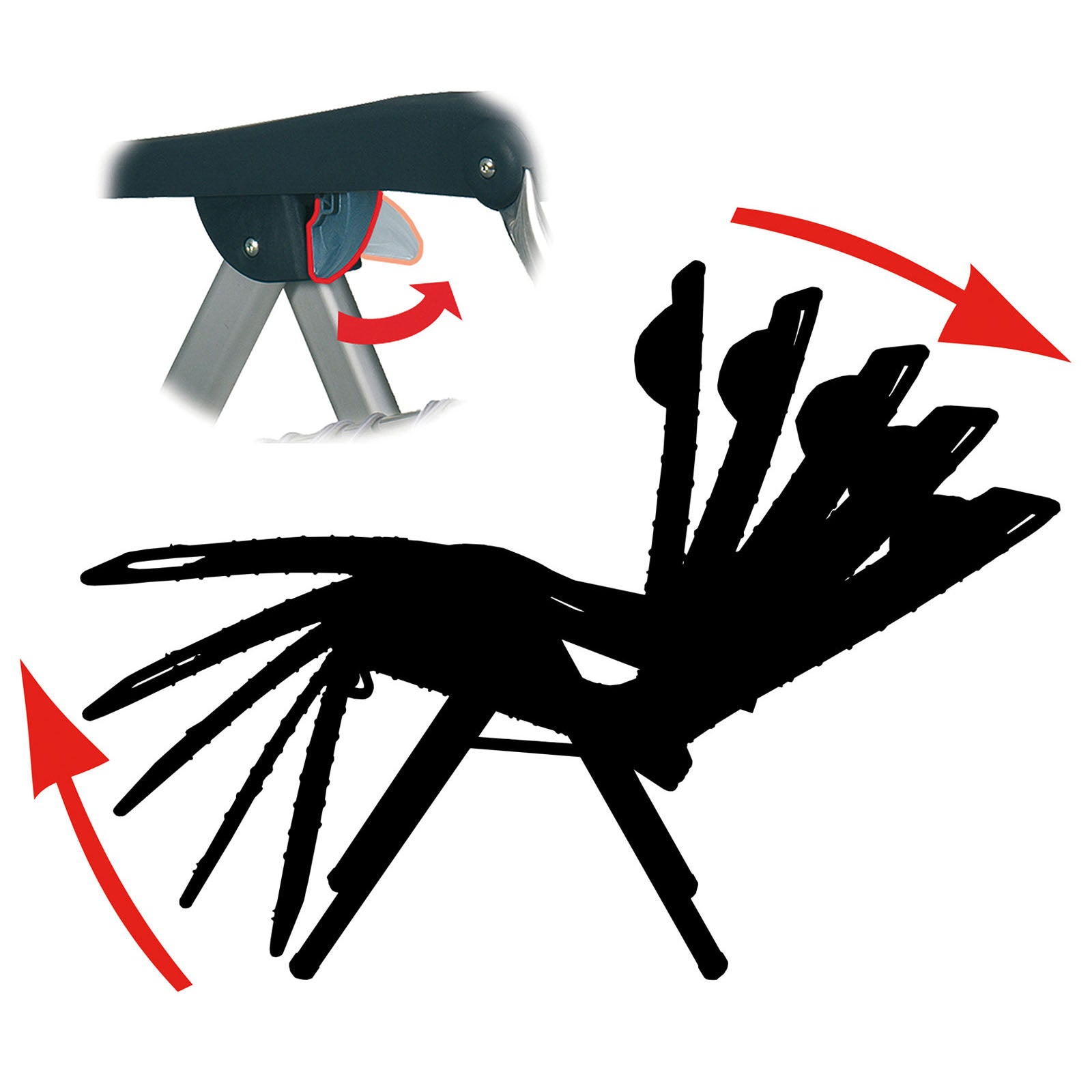 CRESPO Sonnenliege Liegestuhl AP232 Air Deluxe Camping Garten Liege Klappbar Alu