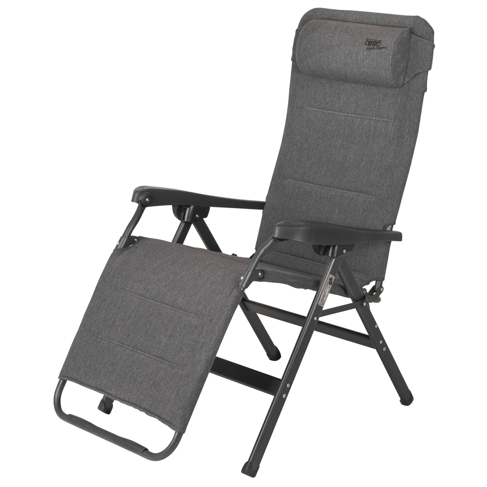 Chaise de camping CRESPO AP 234 Tex Supreme, chaise longue de jardin, chaise pliante en aluminium, 130 kg