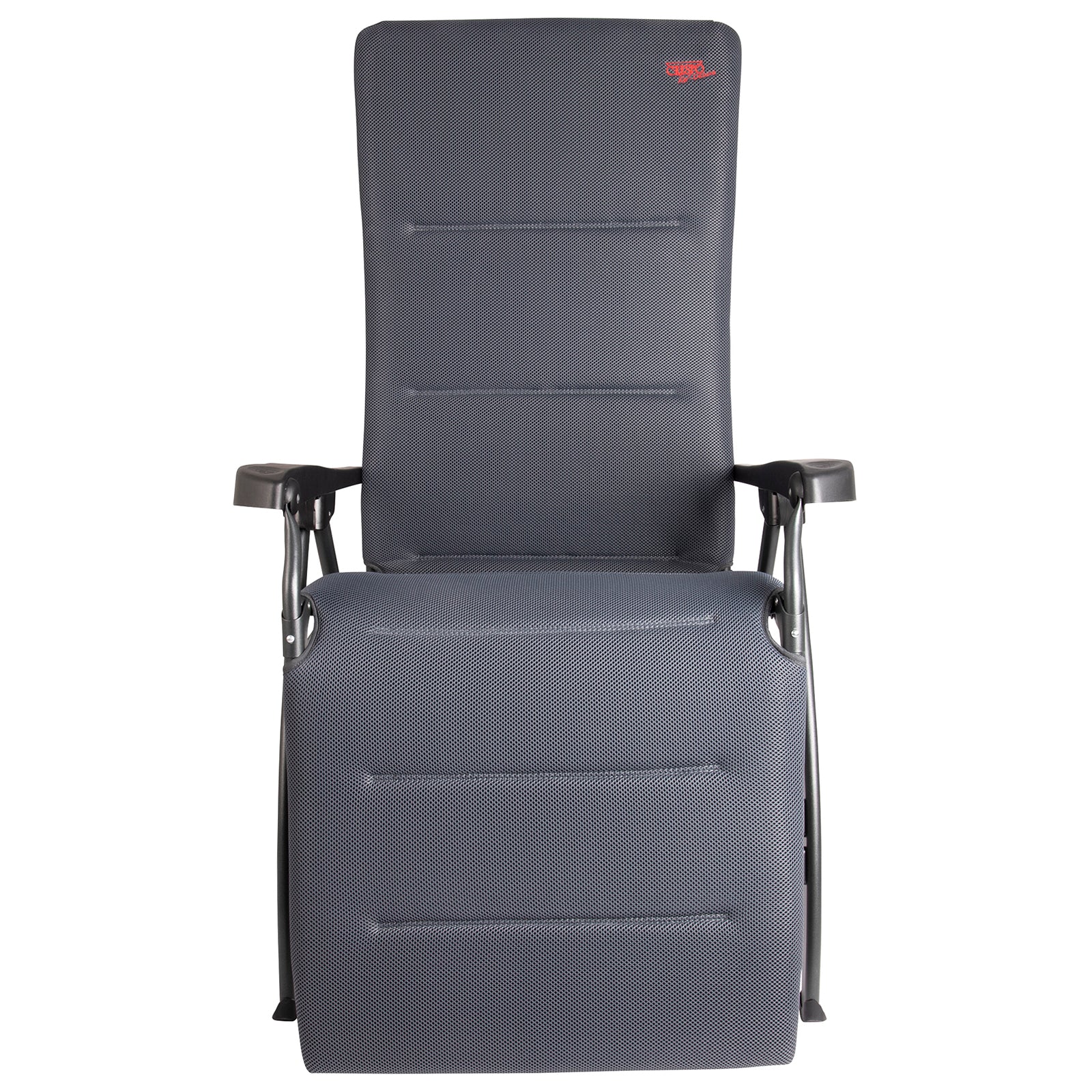 Chaise de camping CRESPO AP 252 XL Air Deluxe, chaise longue de jardin ergonomique en aluminium, 130 kg