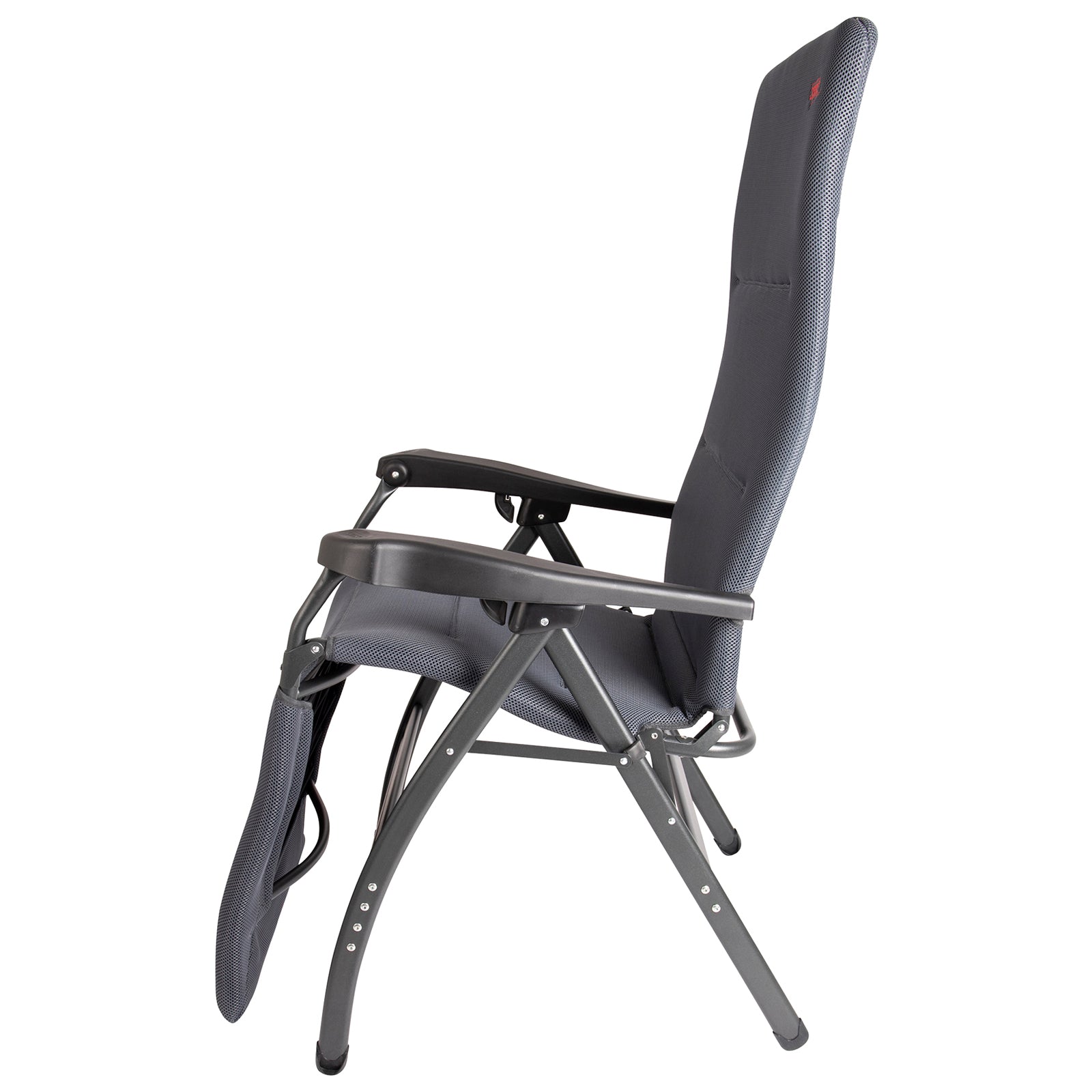 Chaise de camping CRESPO AP 252 XL Air Deluxe, chaise longue de jardin ergonomique en aluminium, 130 kg
