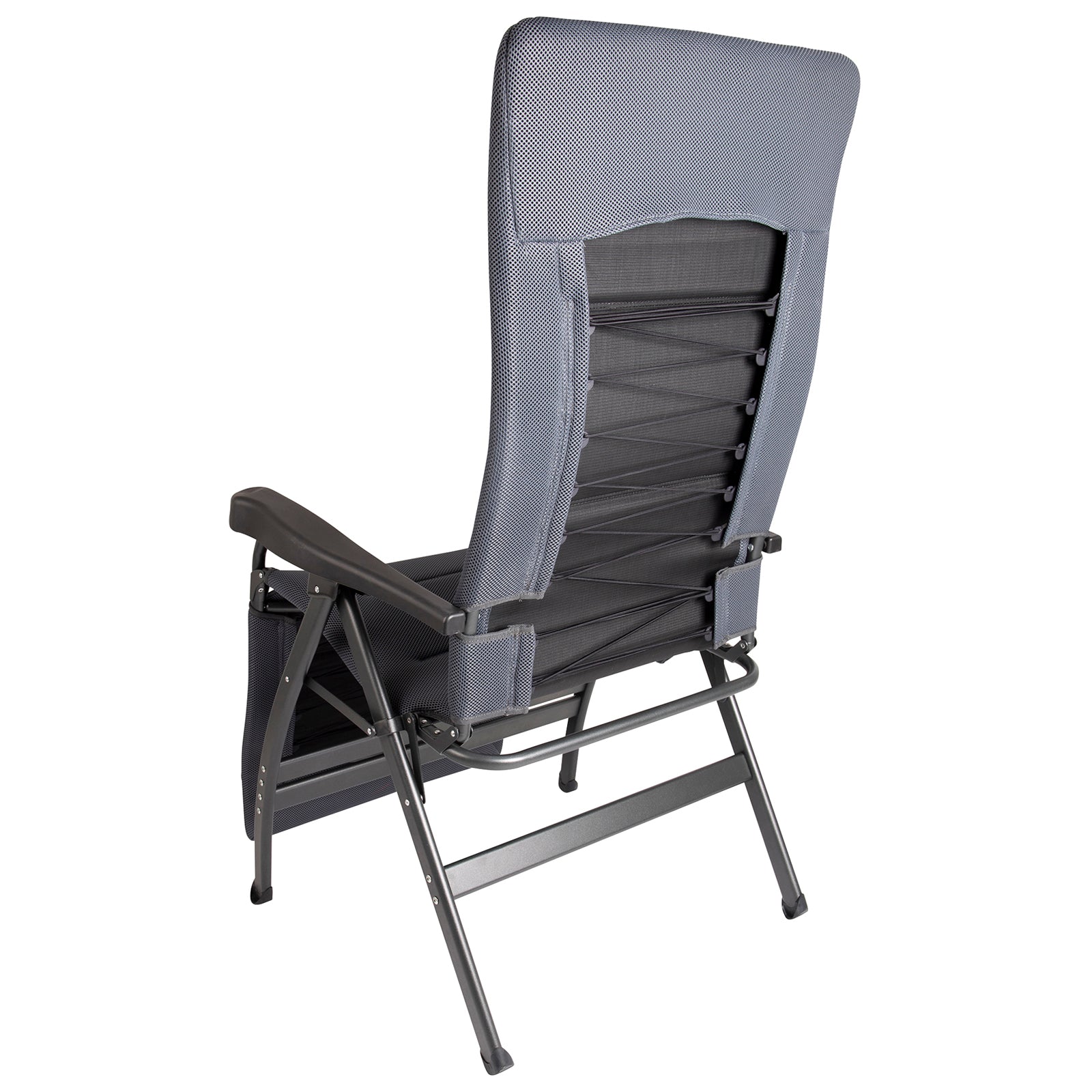Chaise de camping CRESPO AP 252 XL Air Deluxe, chaise longue de jardin ergonomique en aluminium, 130 kg