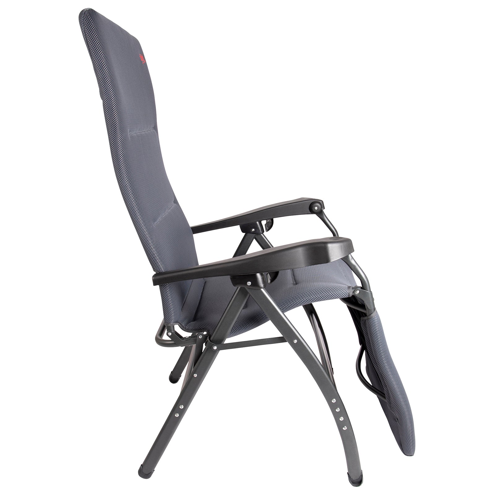 Chaise de camping CRESPO AP 252 XL Air Deluxe, chaise longue de jardin ergonomique en aluminium, 130 kg