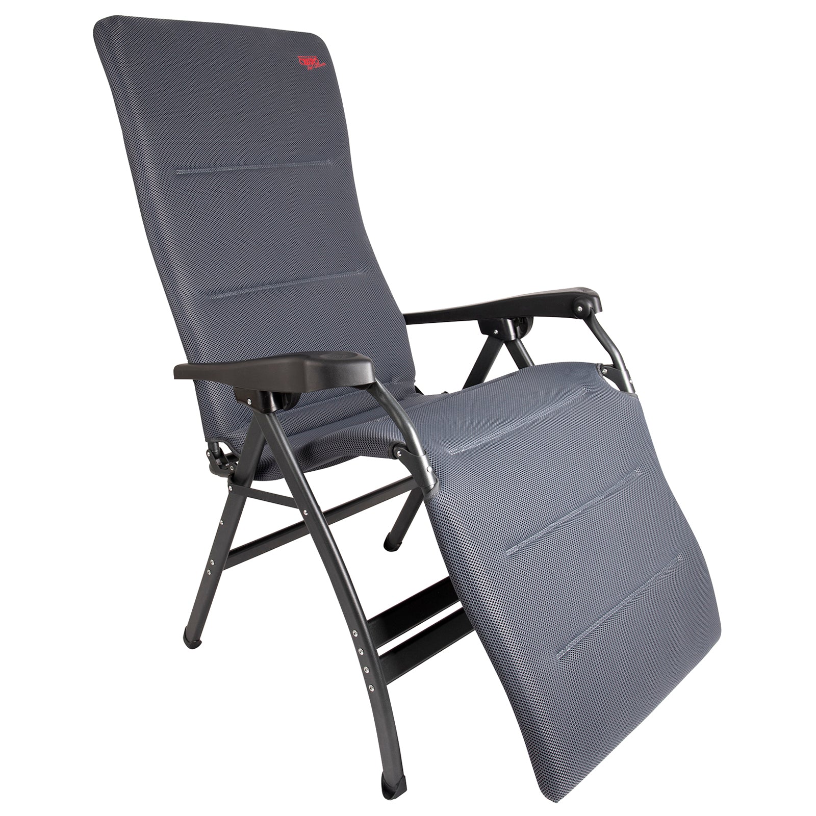 Chaise de camping CRESPO AP 252 XL Air Deluxe, chaise longue de jardin ergonomique en aluminium, 130 kg