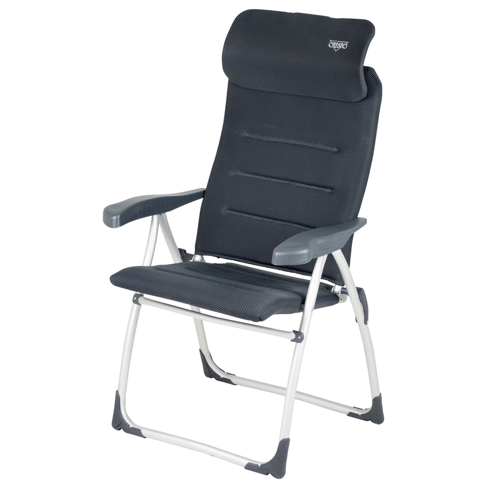 Chaise de camping CRESPO AA 215 Air Elite Chaise longue de jardin compacte Chaise pliante Alu