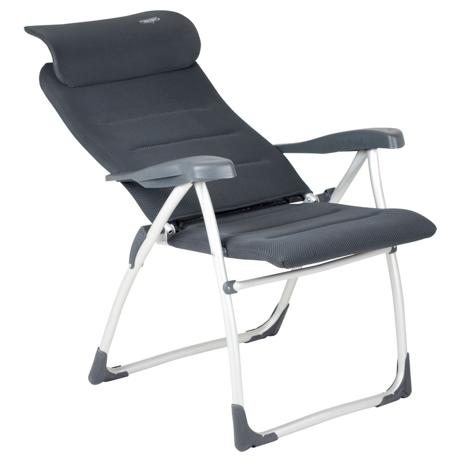 Chaise de camping CRESPO AA 215 Air Elite Chaise longue de jardin compacte Chaise pliante Alu