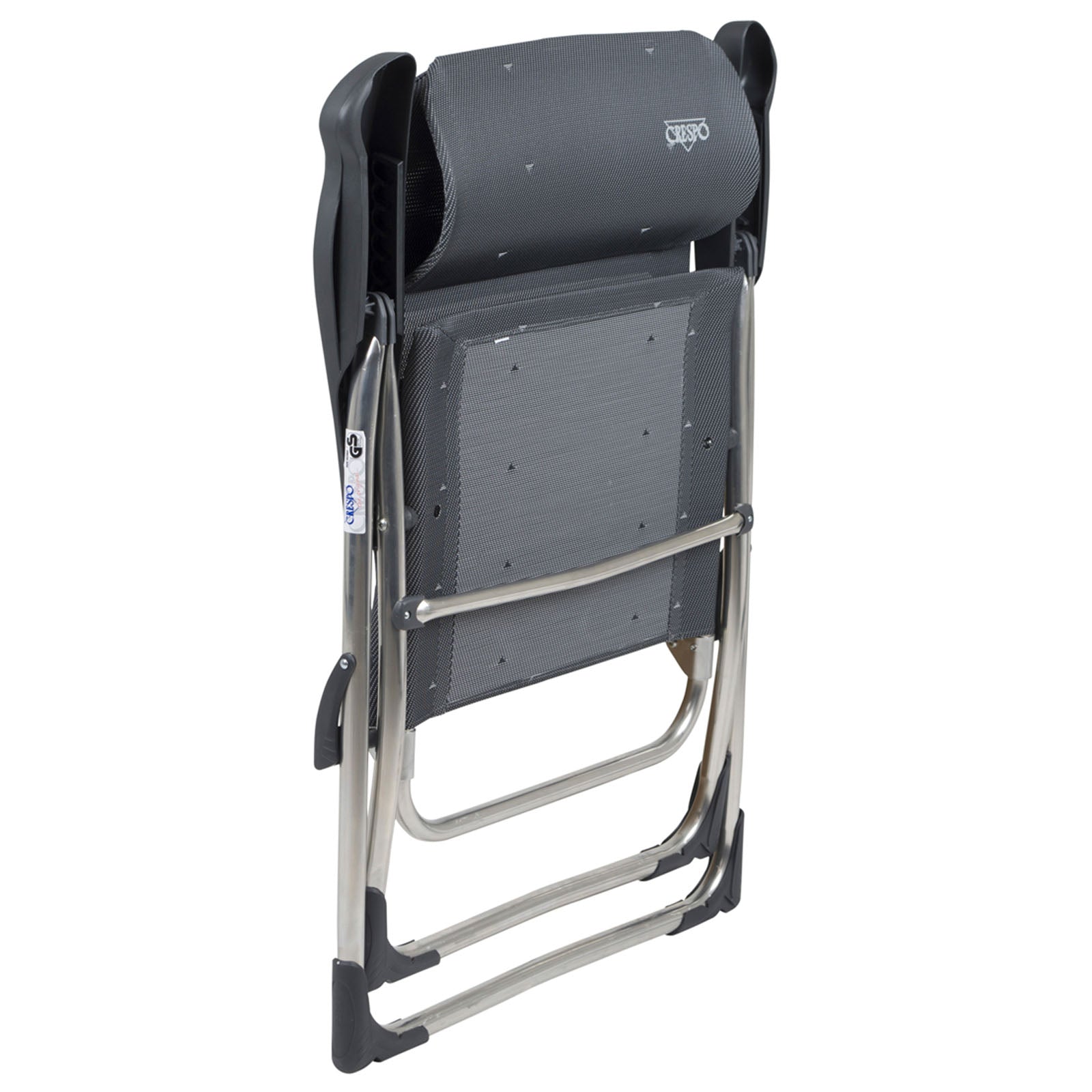 Chaise de jardin CRESPO AL 215 Chaise pliante compacte de camping Fauteuil de jardin pliable en aluminium