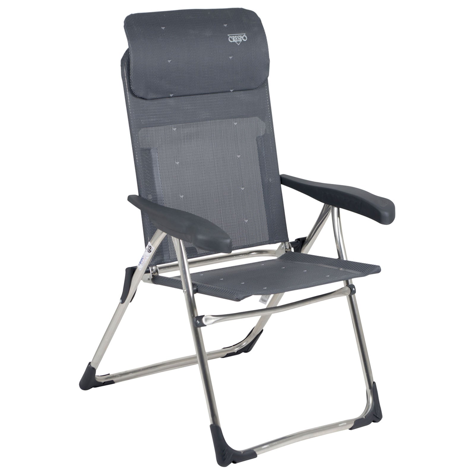 Chaise de camping CRESPO AL 213 Chaise longue de jardin compacte Chaise pliante pliable en aluminium