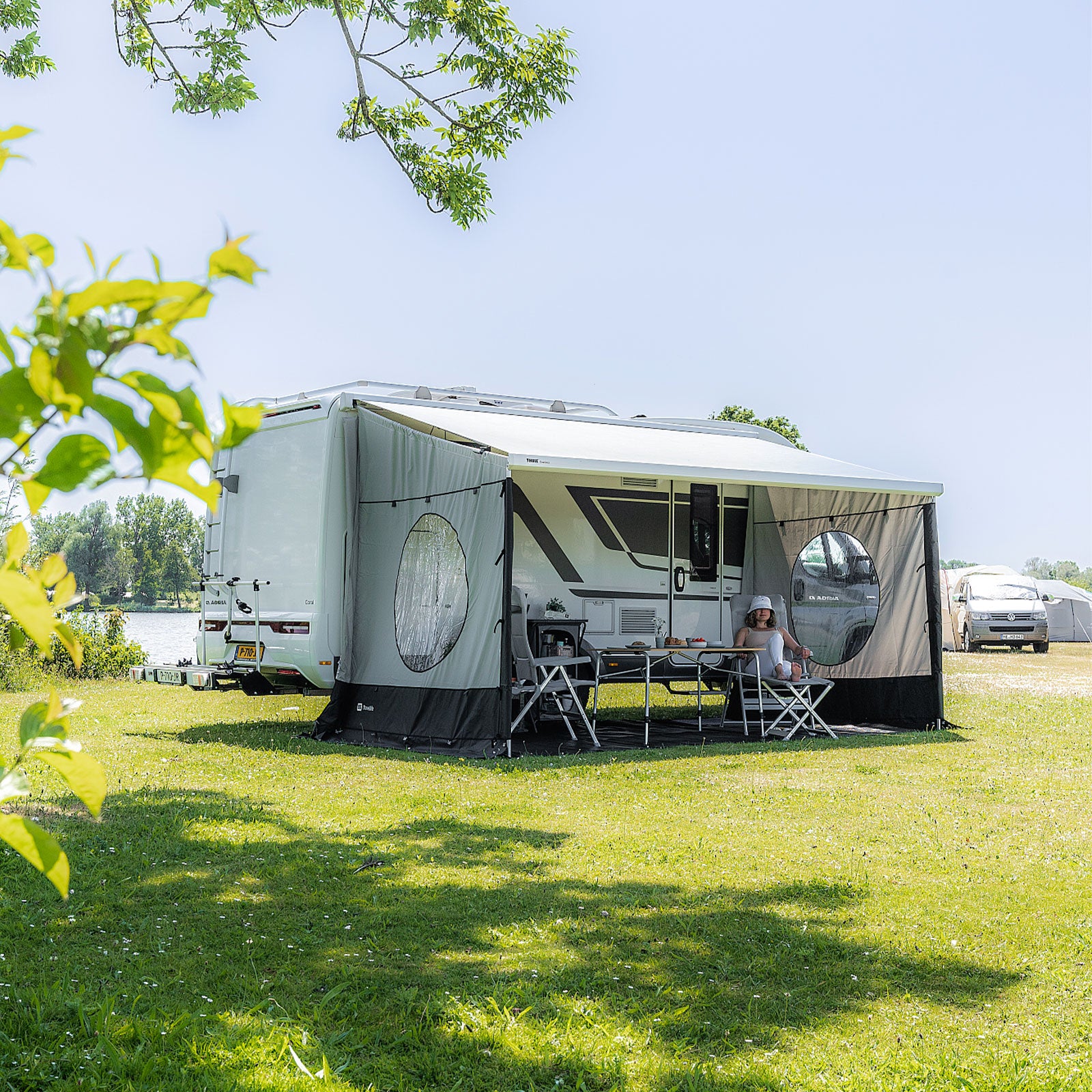 TRAVELLIFE Markise Seitenwand Scala M Wohnwagen Thule Omnistor Passend 225-244cm