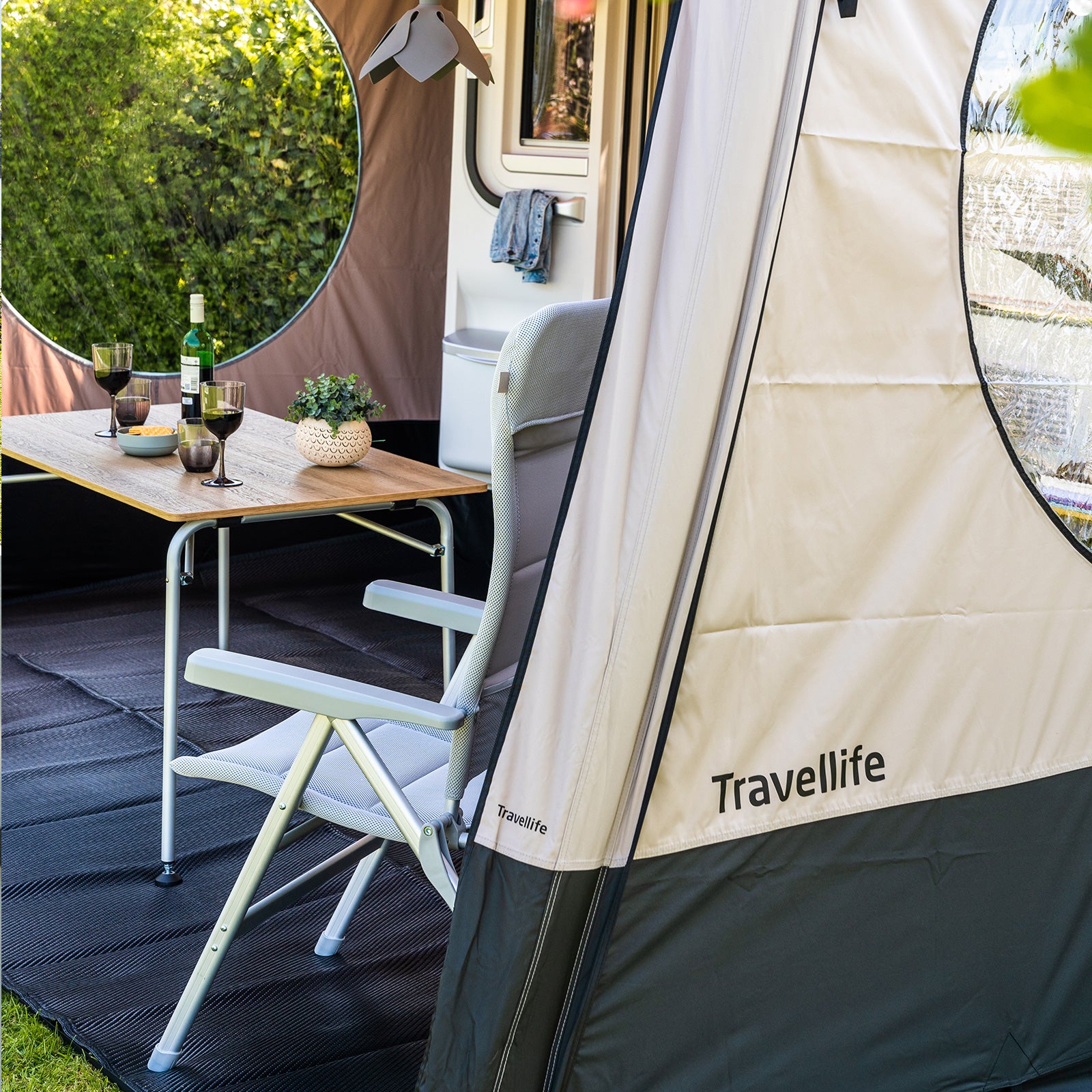 TRAVELLIFE Markise Seitenwand Scala M Wohnwagen Thule Omnistor Passend 225-244cm