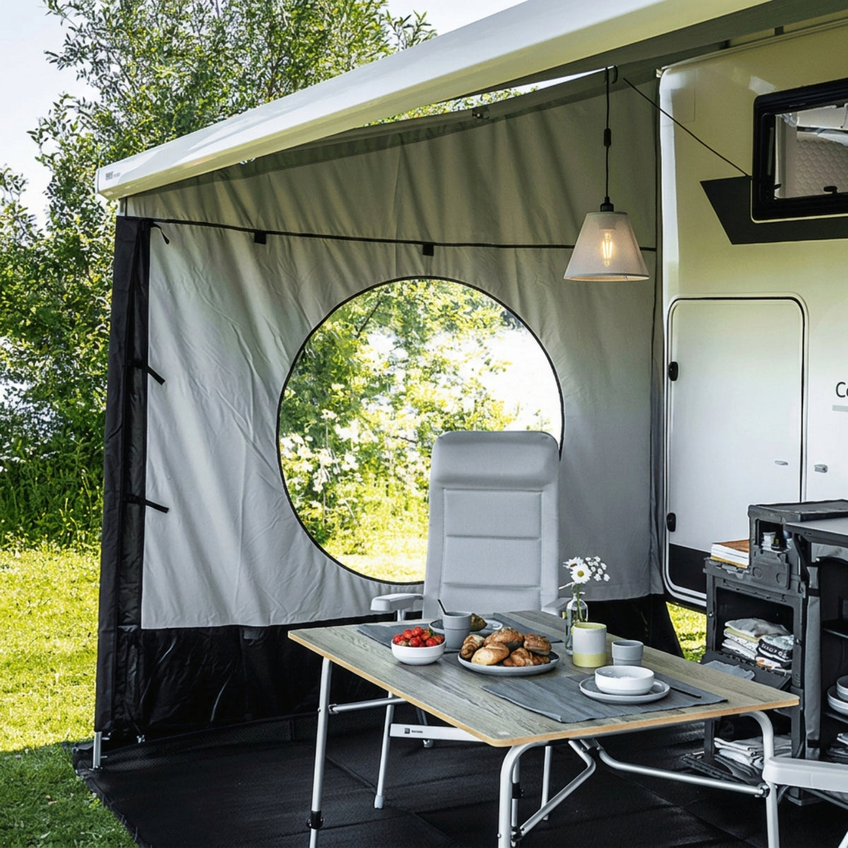TRAVELLIFE Markise Seitenwand Scala L Wohnwagen Thule Omnistor Passend 245-264cm