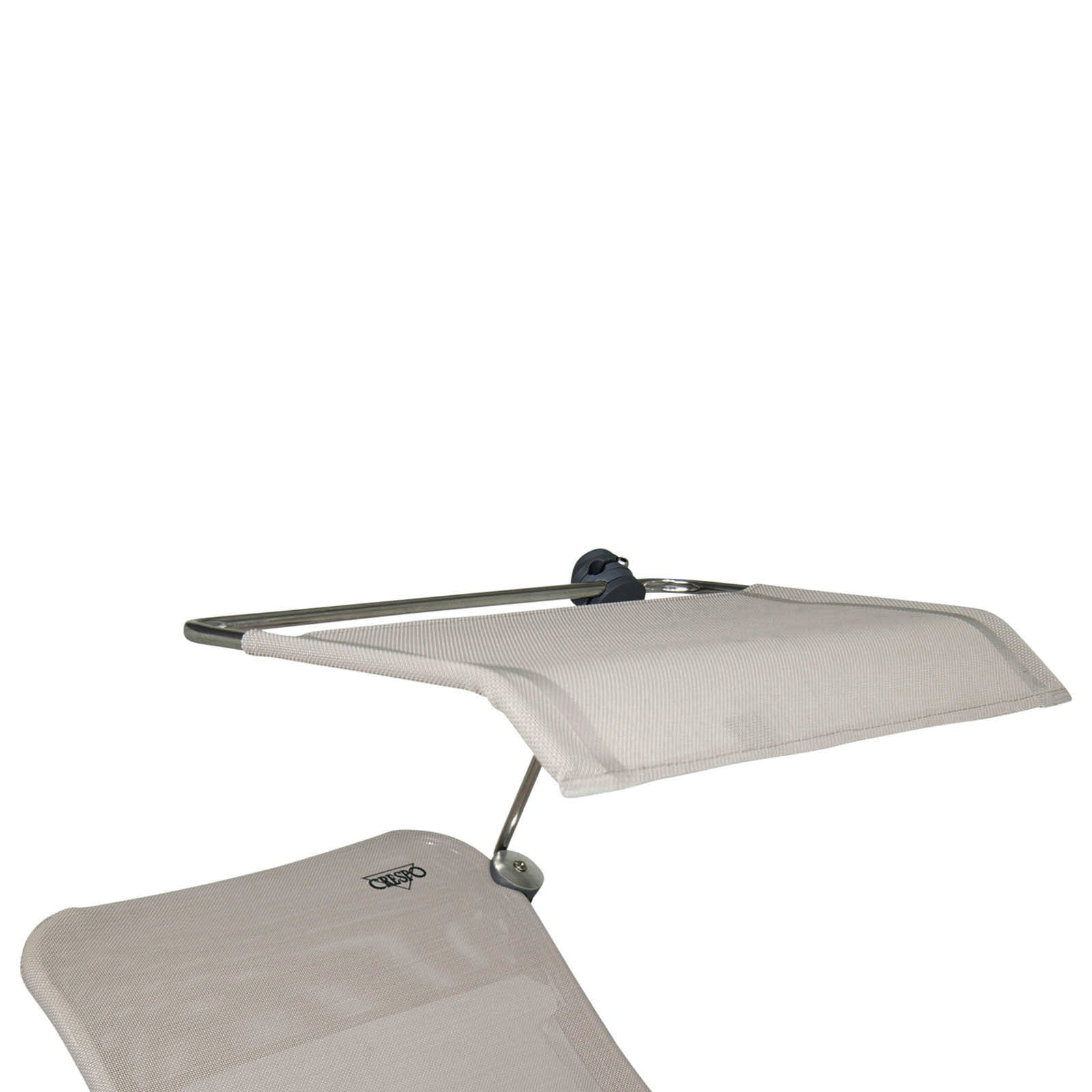 Chaise de camping à auvent CRESPO P199, protection parasol, chaise pliante, chaise de plage