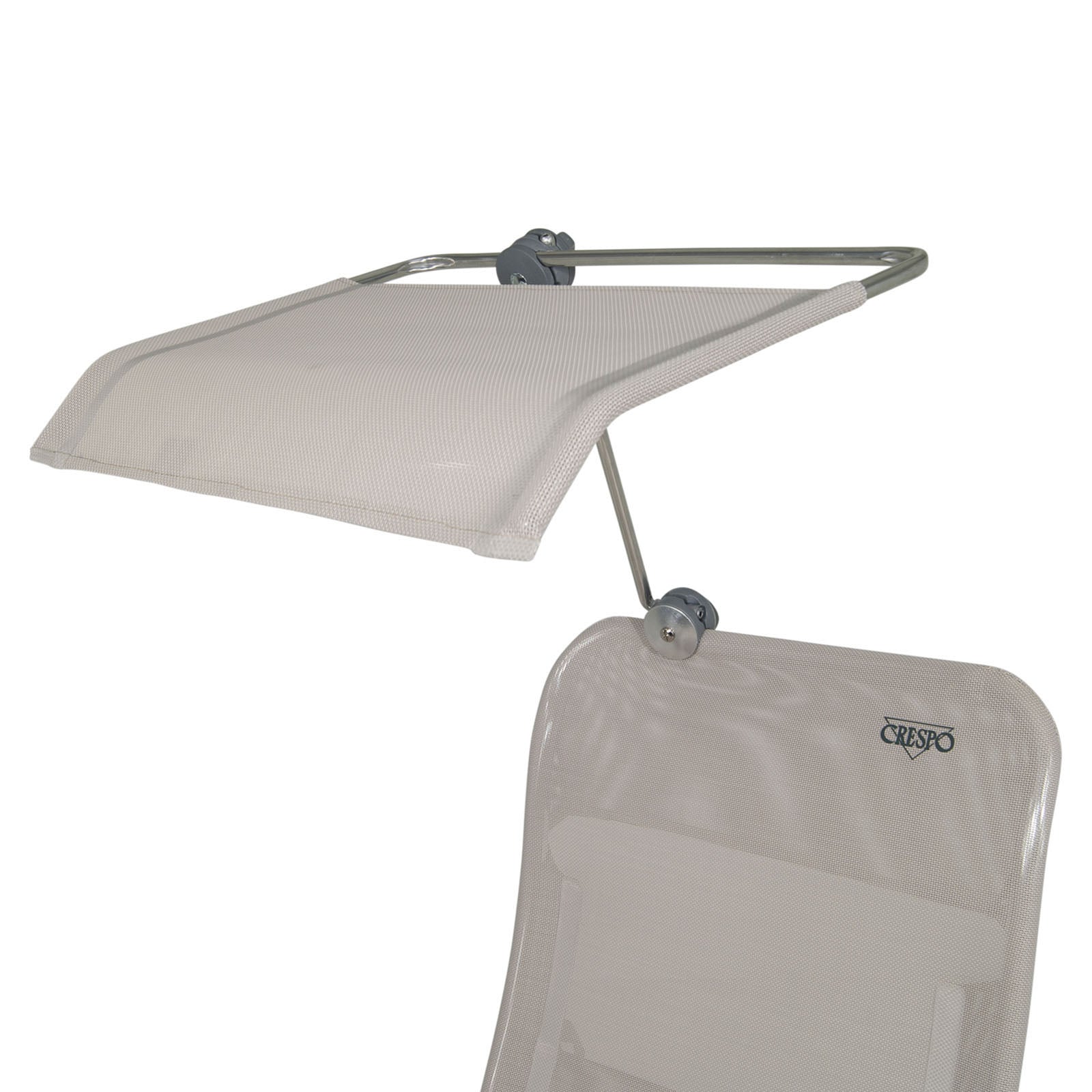 Chaise de camping à auvent CRESPO P199, protection parasol, chaise pliante, chaise de plage