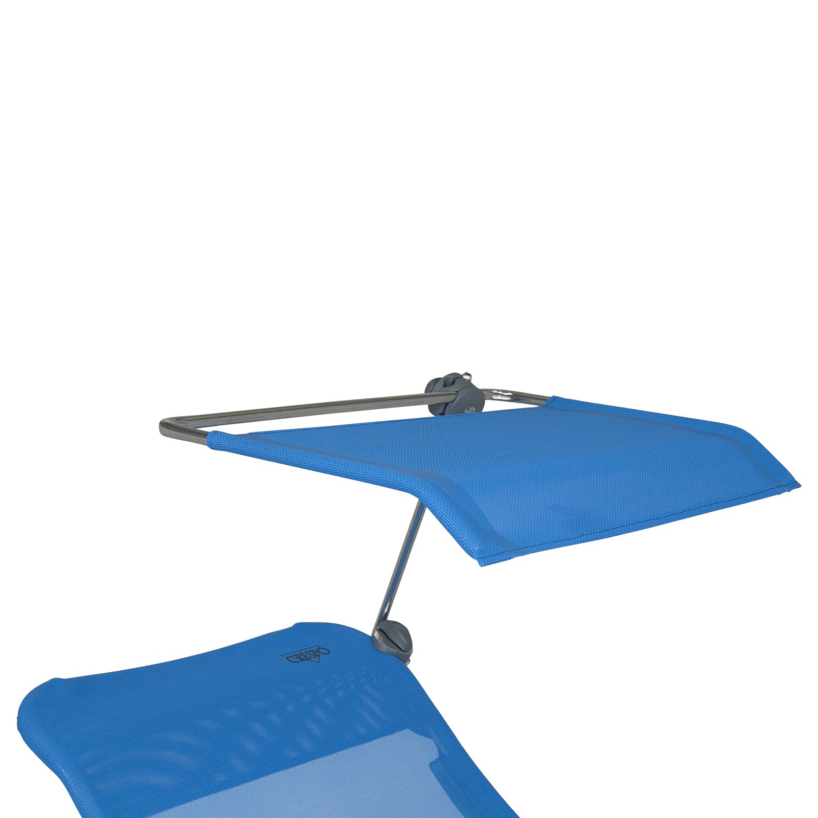 Chaise de camping à auvent CRESPO P199, protection parasol, chaise pliante, chaise de plage