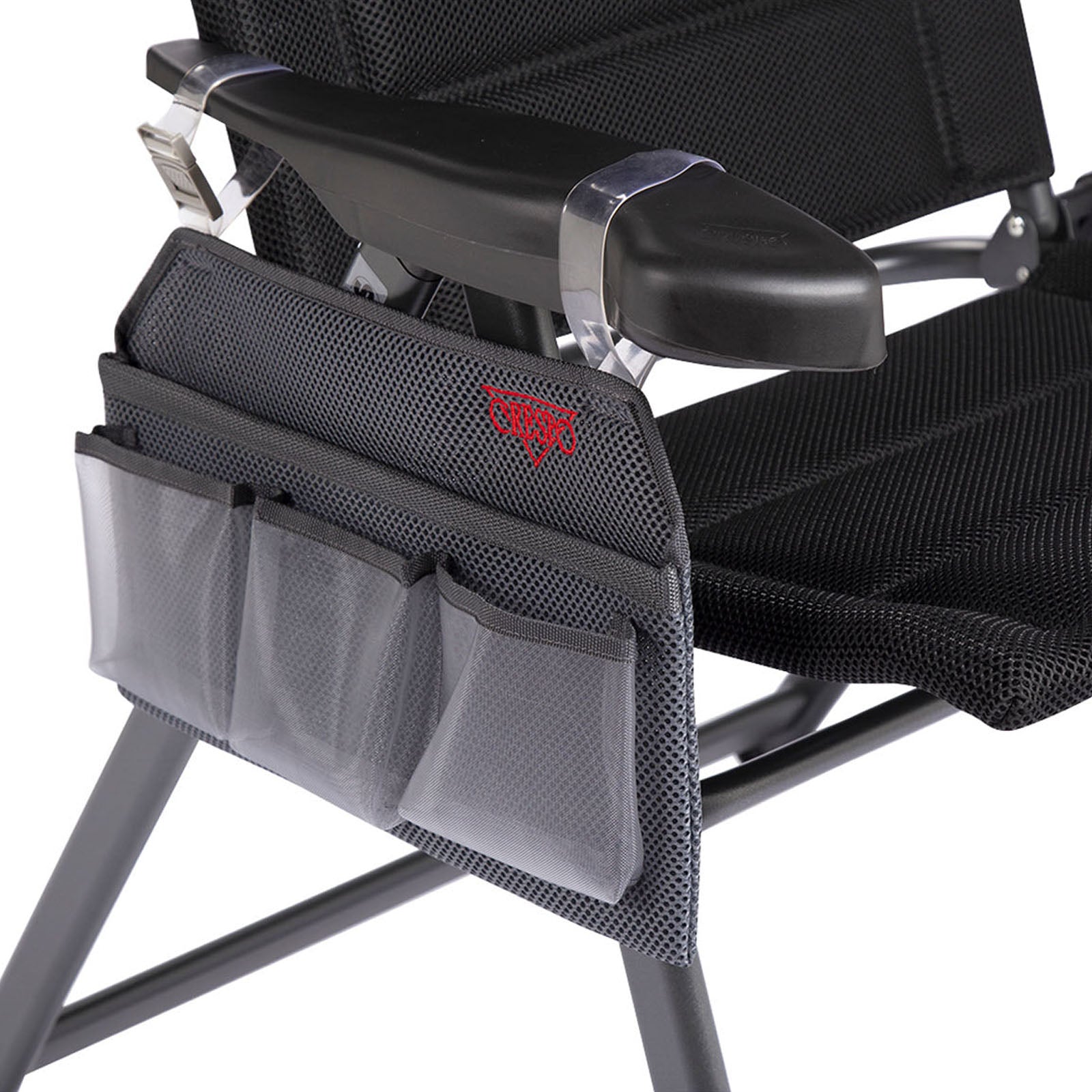 CRESPO Organiseur suspendu à poche latérale pour chaise longue Air Deluxe avec accoudoirs et 4 compartiments