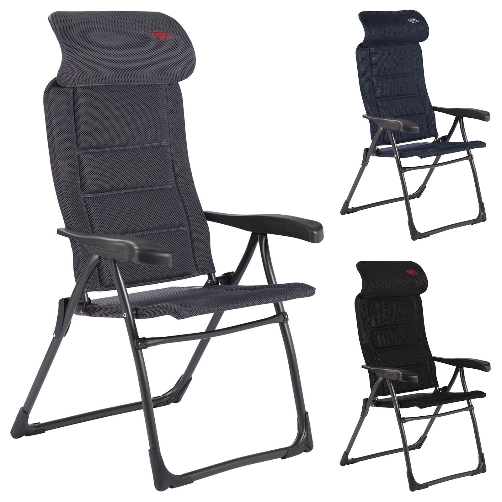CRESPO Campingstuhl Liege Stuhl AP215 AirDeluxe Compact Klappstuhl Faltstuhl Alu