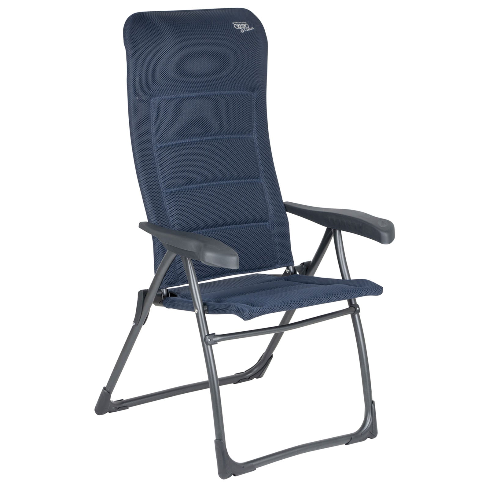 Chaise de jardin CRESPO AP 215 Air Deluxe Chaise longue de camping pliante en aluminium 110 kg