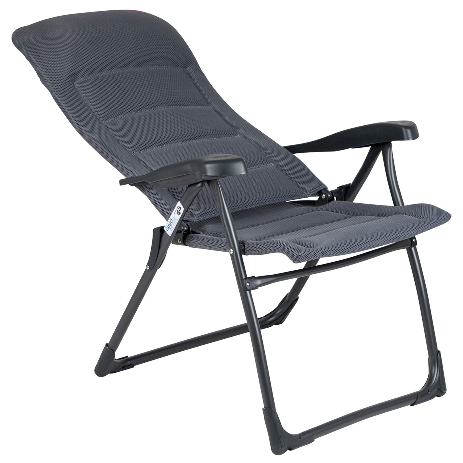 Chaise de jardin CRESPO AP 215 Air Deluxe Chaise longue de camping pliante en aluminium 110 kg