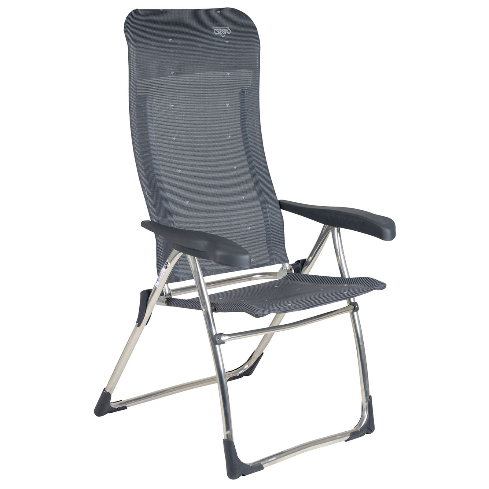 Chaise de camping CRESPO AL 215 Chaise longue de jardin Chaise pliante Pliable Aluminium 110 kg