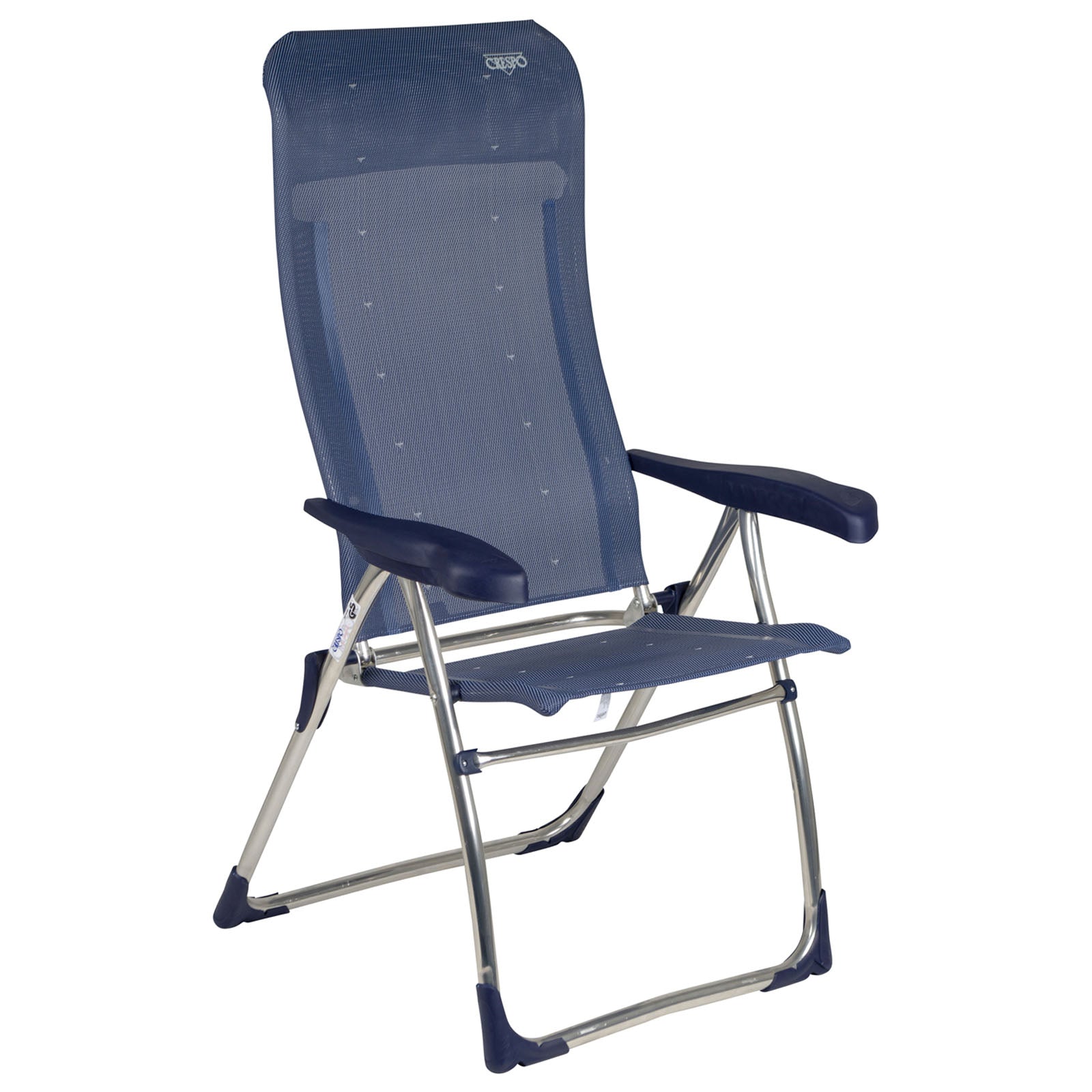Chaise de camping CRESPO AL 215 Chaise longue de jardin Chaise pliante Pliable Aluminium 110 kg