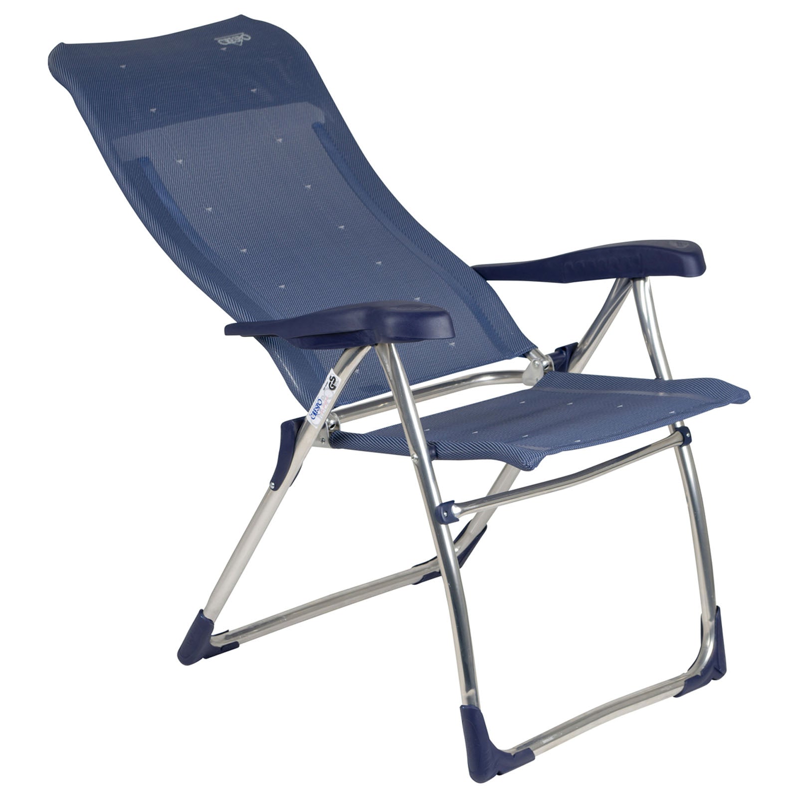 Chaise de camping CRESPO AL 215 Chaise longue de jardin Chaise pliante Pliable Aluminium 110 kg