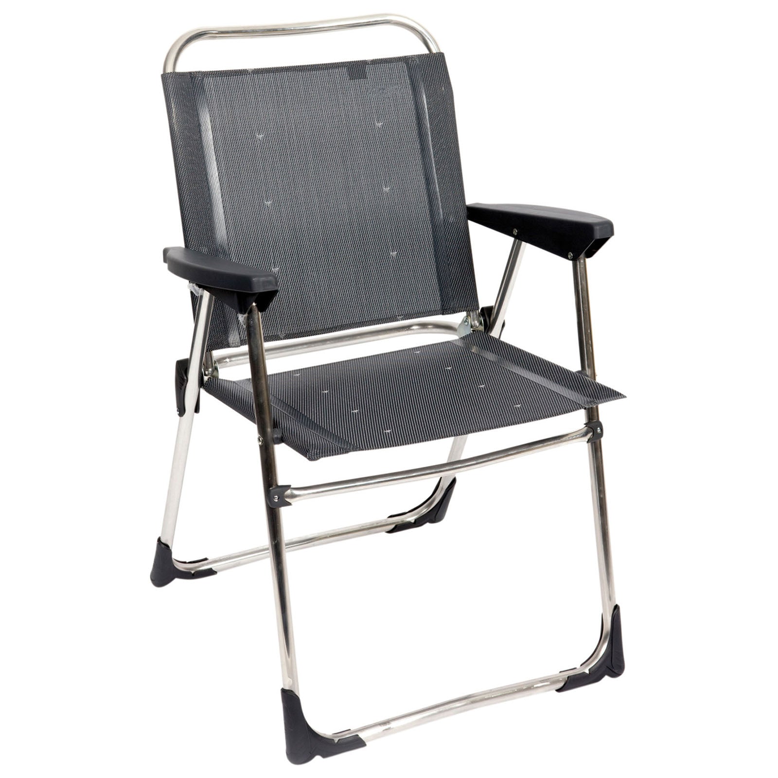 Chaise de camping pliante CRESPO AL 219, chaise de plage pliante, pliable, en aluminium, légère, 110 kg