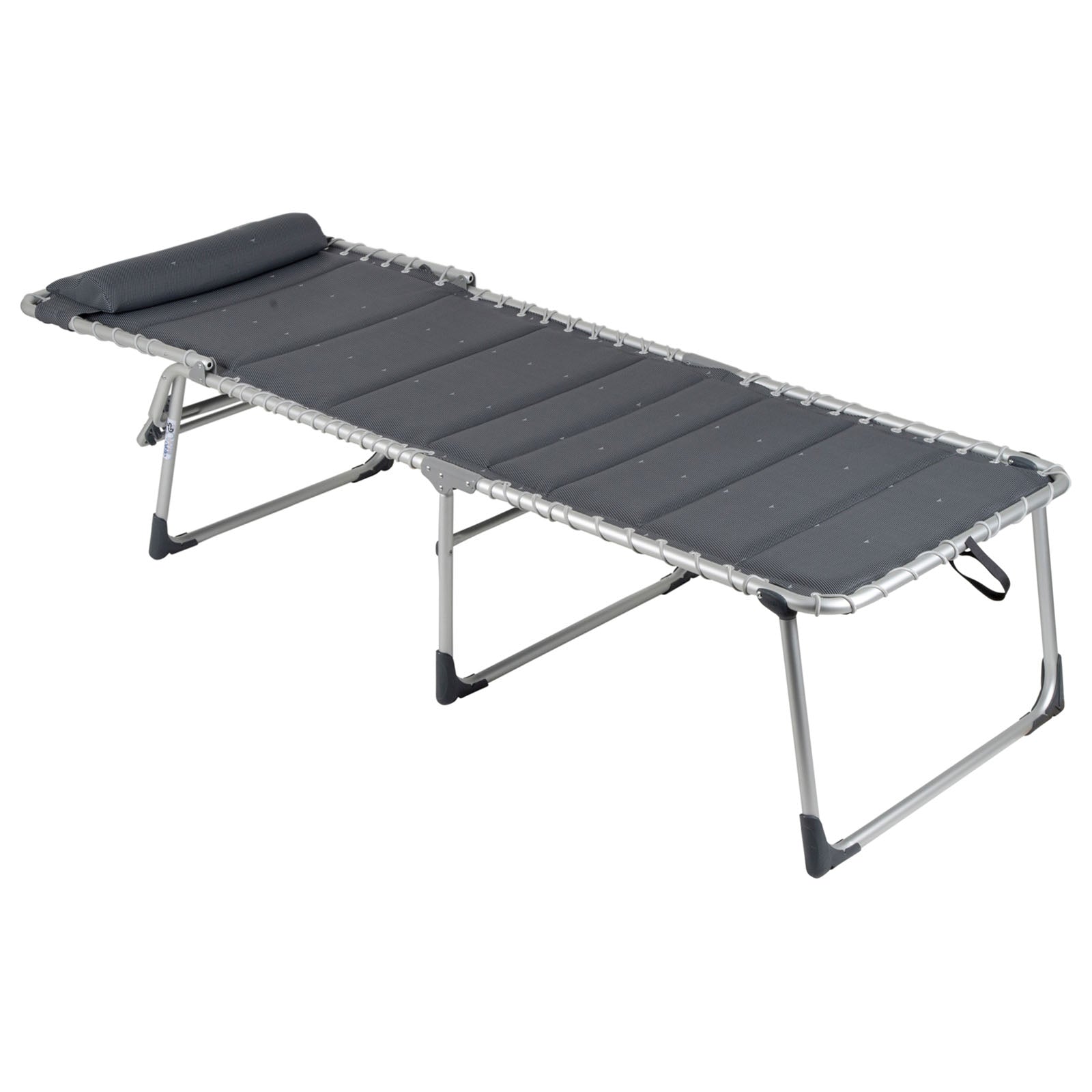 CRESPO Sun Lounger AP 364 XL Deluxe Camping Beach Garden Lounger Alu