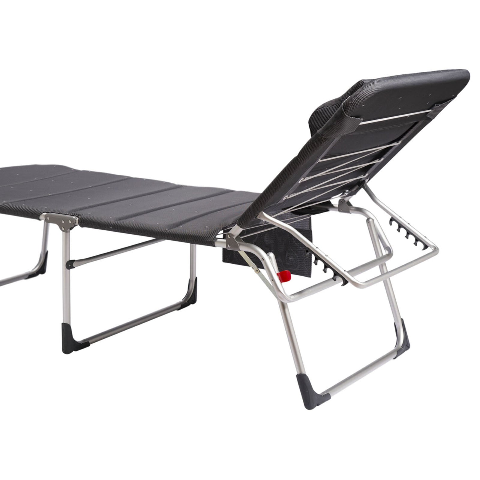 Chaise longue de jardin de camping CRESPO AL 363 Deluxe pliable en aluminium XL