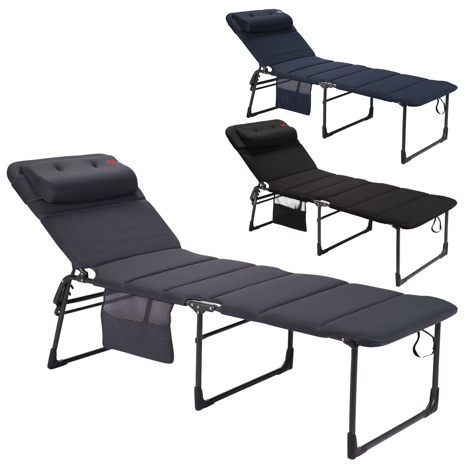 CRESPO sun lounger AP363 XL Air Deluxe camping garden lounger aluminum 140kg