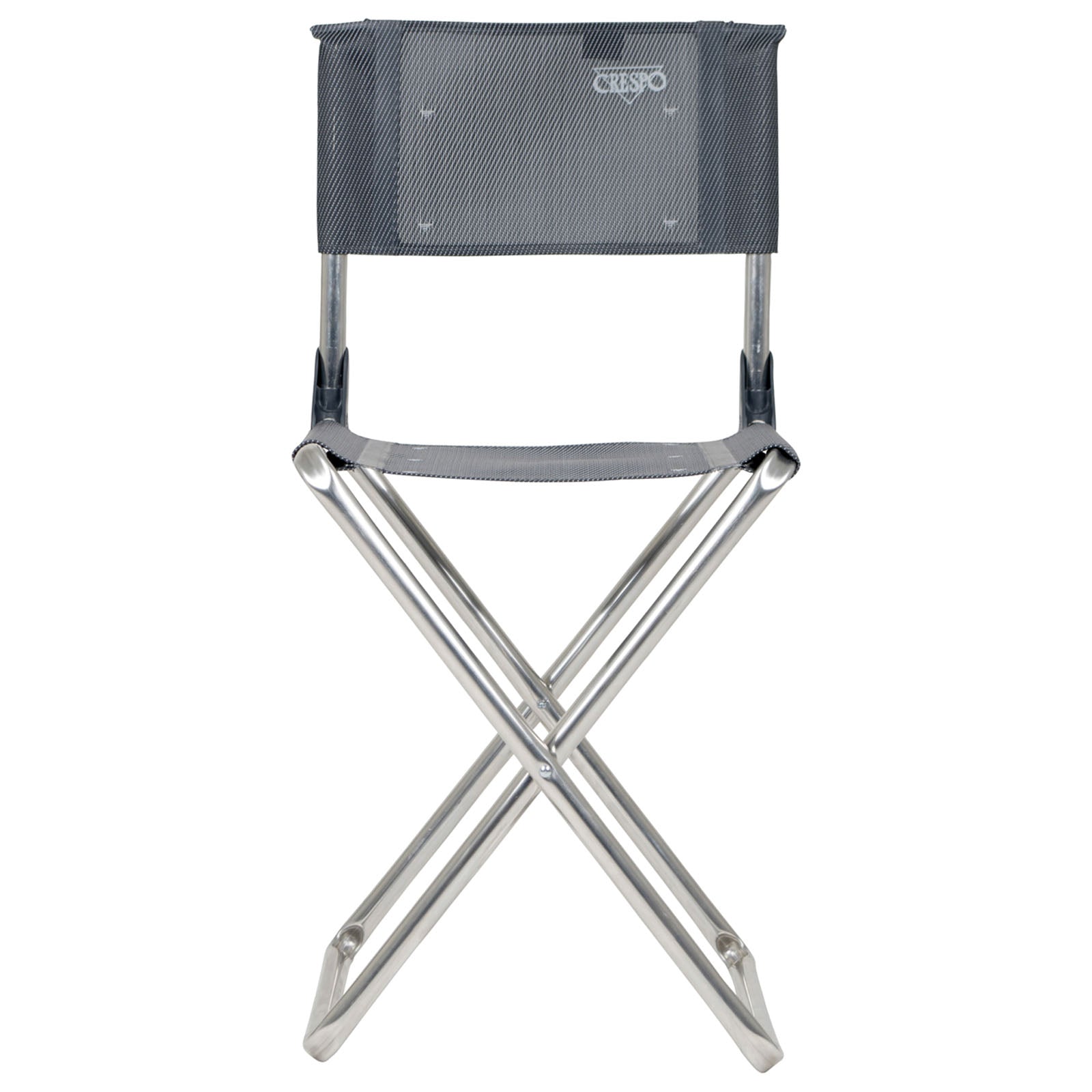 CRESPO Folding Stool AL304 Camping Chair Folding Fishing Stool Seat Aluminum Backrest