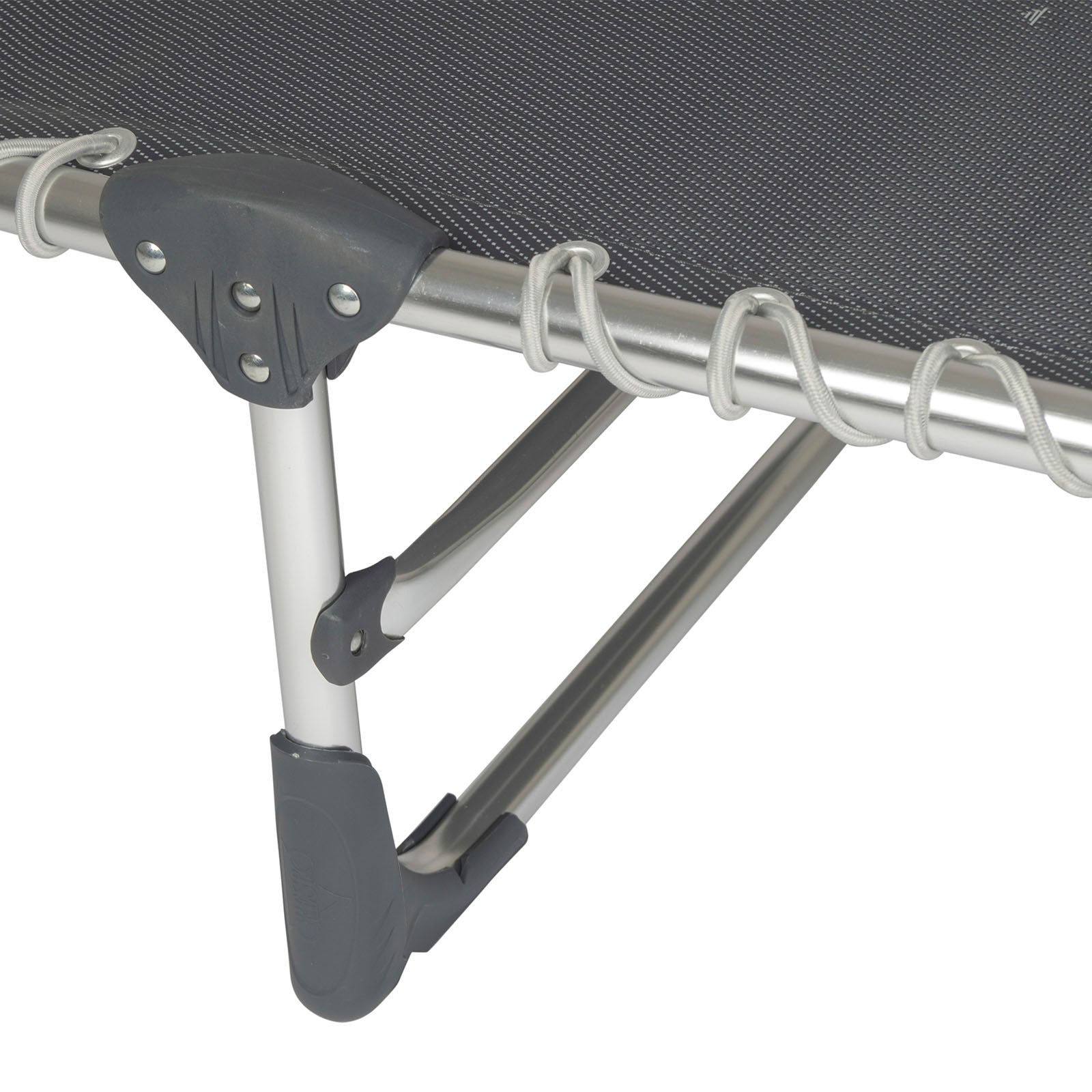 Chaise longue CRESPO AL 367, chaise longue trépied en aluminium pour camping, plage, jardin