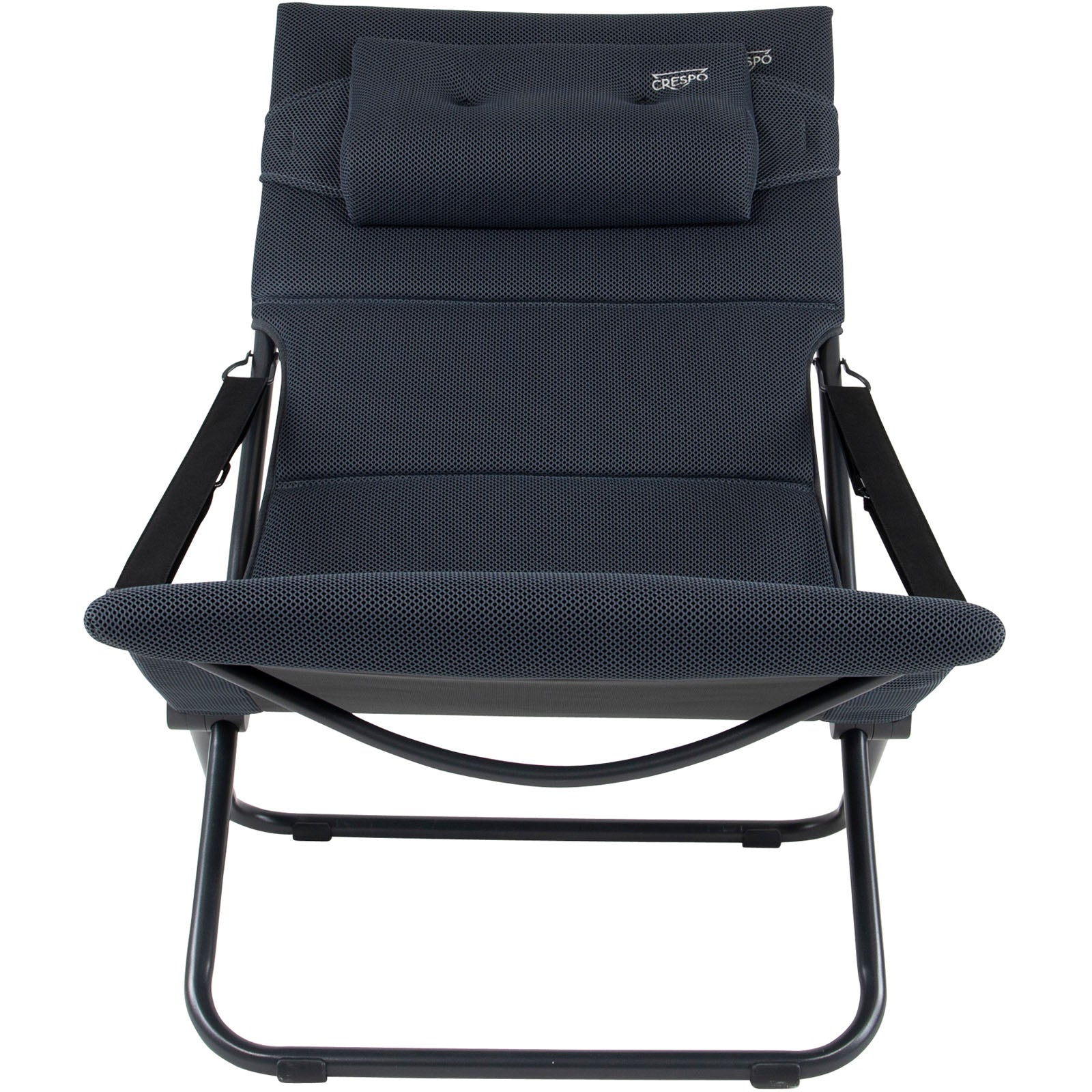 Chaise de camping CRESPO AP 263 Air Deluxe, chaise longue de jardin pliante en aluminium